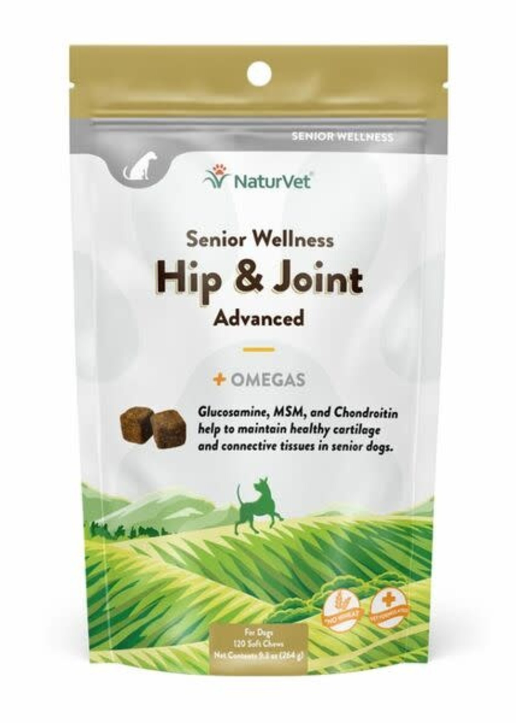 NaturVet Soft Chew Advanced Senior Hip & Joint 120CT