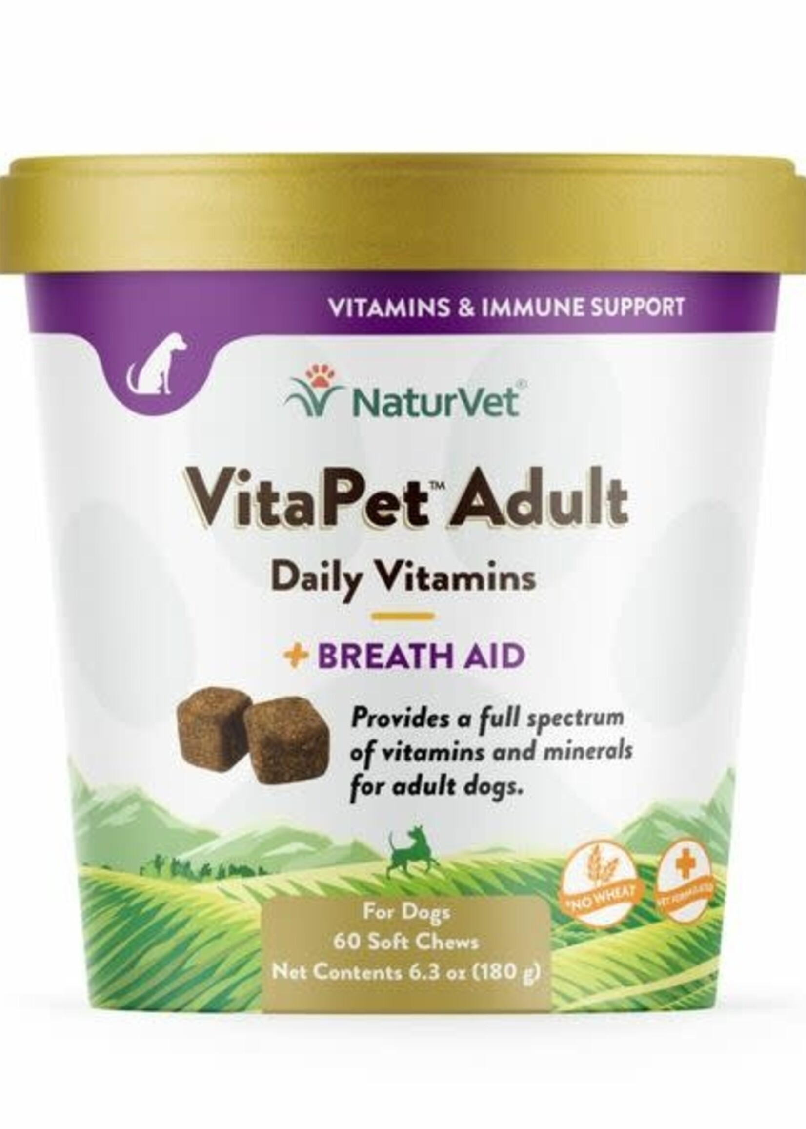 NaturVet Soft Chew VitaPet Daily Breath Aid 60CT
