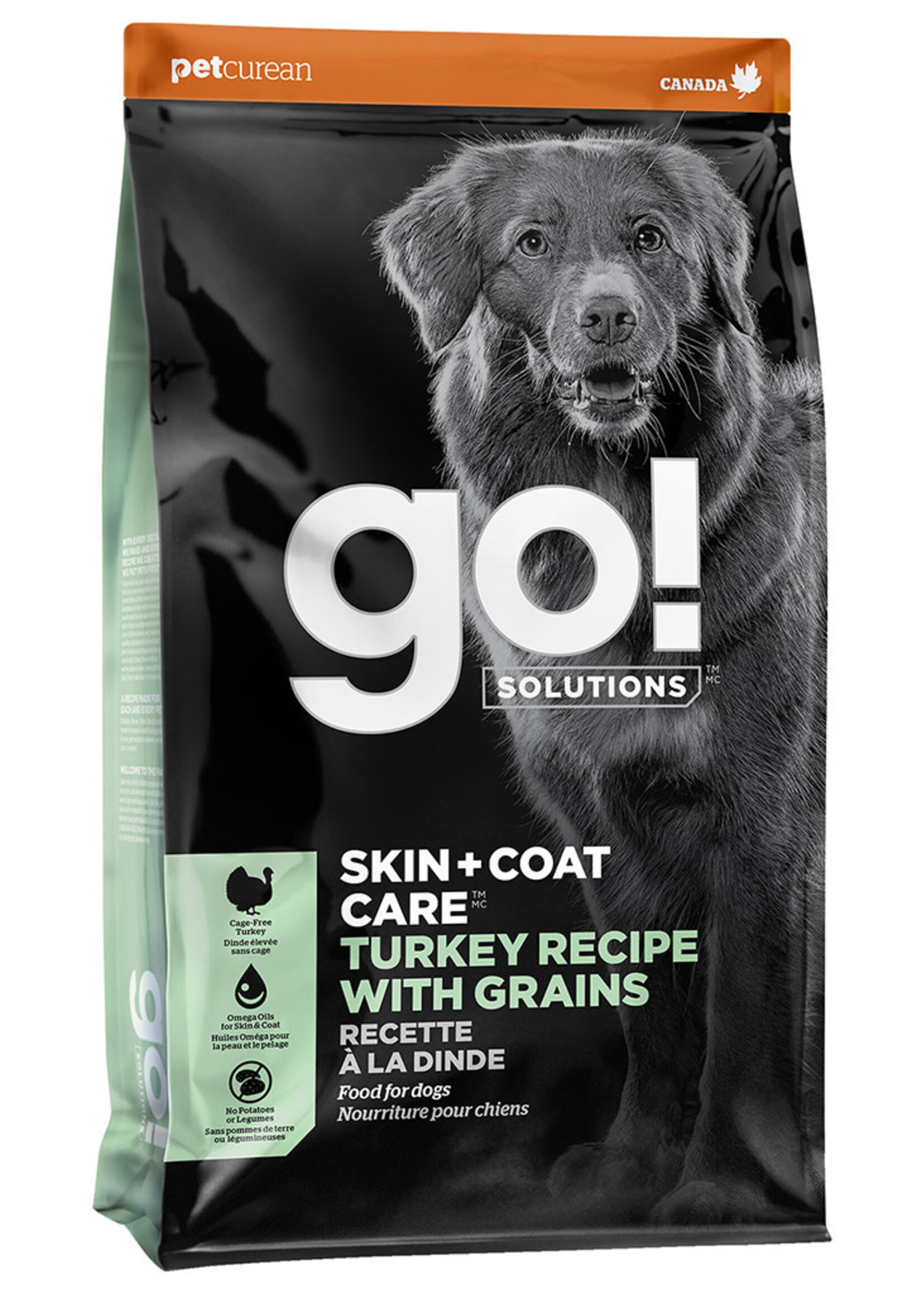 Petcurean Go! GO! Solutions Skin & Coat Turkey Recipe 22LB
