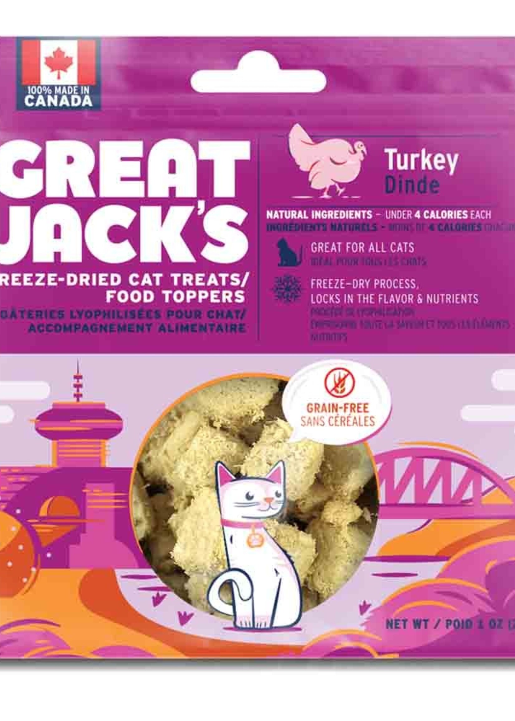 Great Jacks Great Jacks Freeze-Dried Cat Treats & Food Topper - Turkey 3 oz/85 g