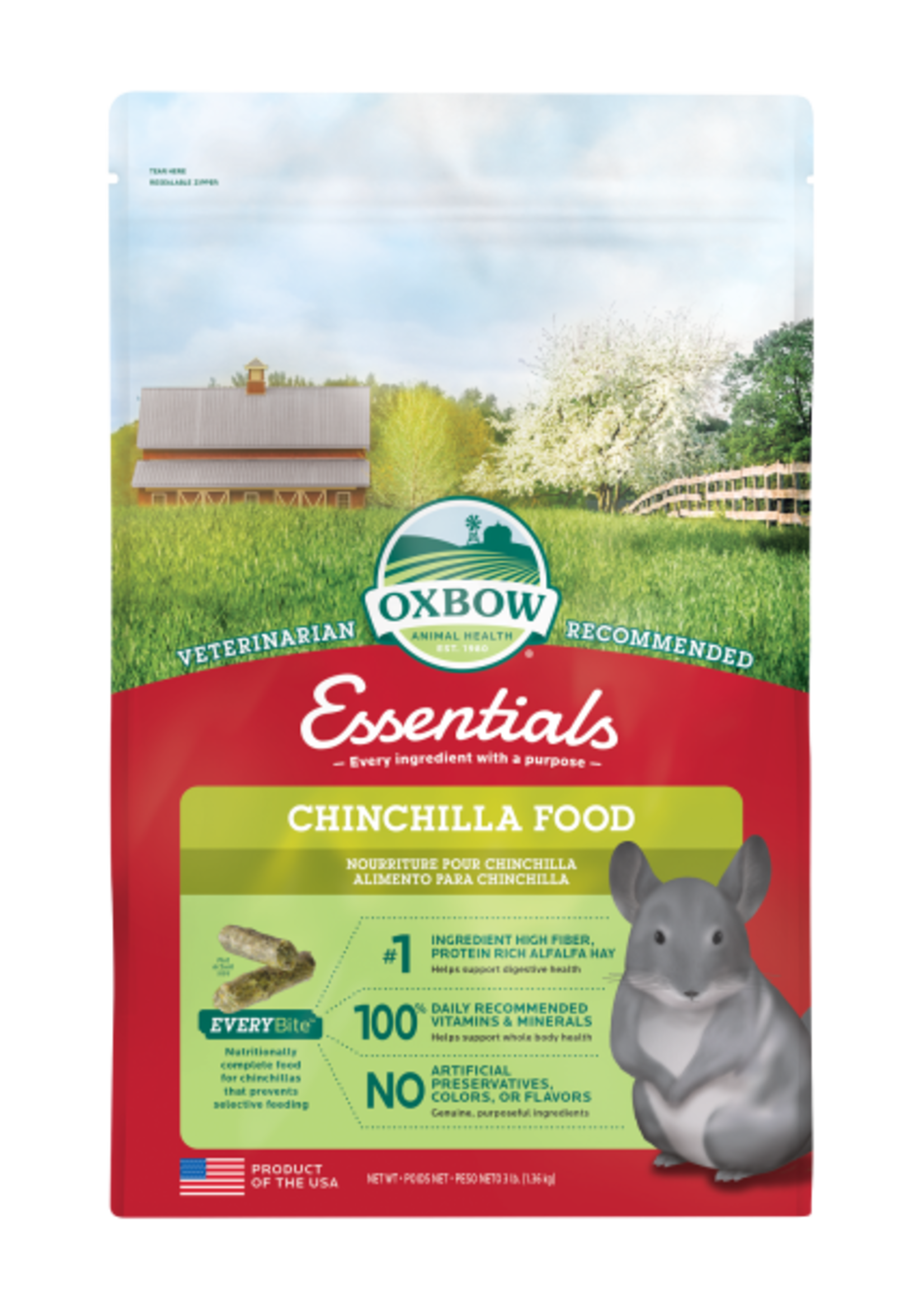 Oxbow Oxbow - Essentials Chinchilla Food 3 lb