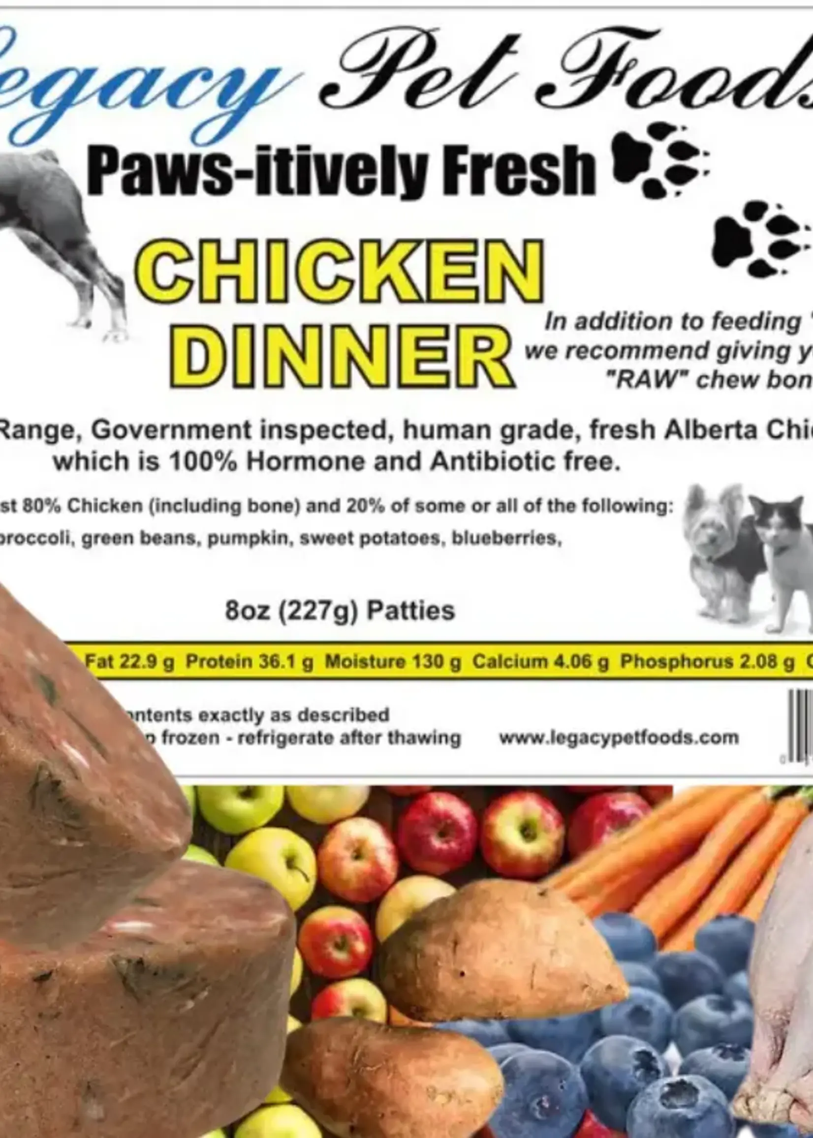 Legacy Pet Foods Legacy Chicken Dinner -Frozen Raw - 5LB