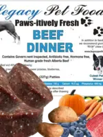Legacy Pet Foods Legacy Beef Dinner - Frozen Raw - 5LB