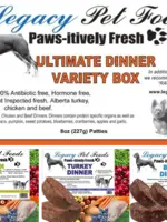 Legacy Pet Foods Legacy Ultimate Variety Box 25lb (Beef, Chicken, Turkey)