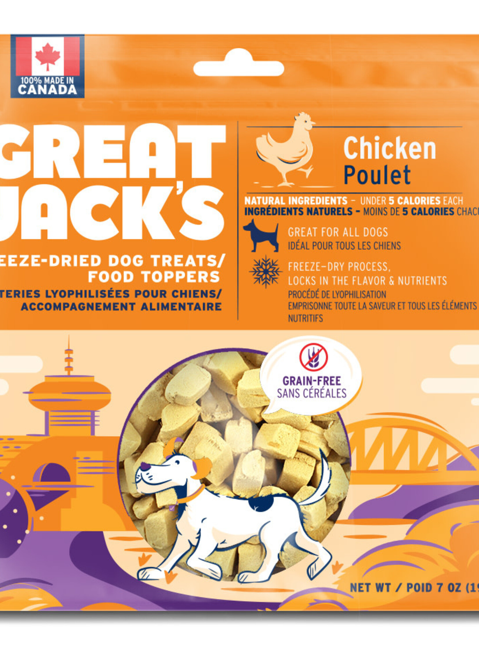 Great Jacks Great Jacks Freeze-Dried Treat & Food Topper - Chicken 198g