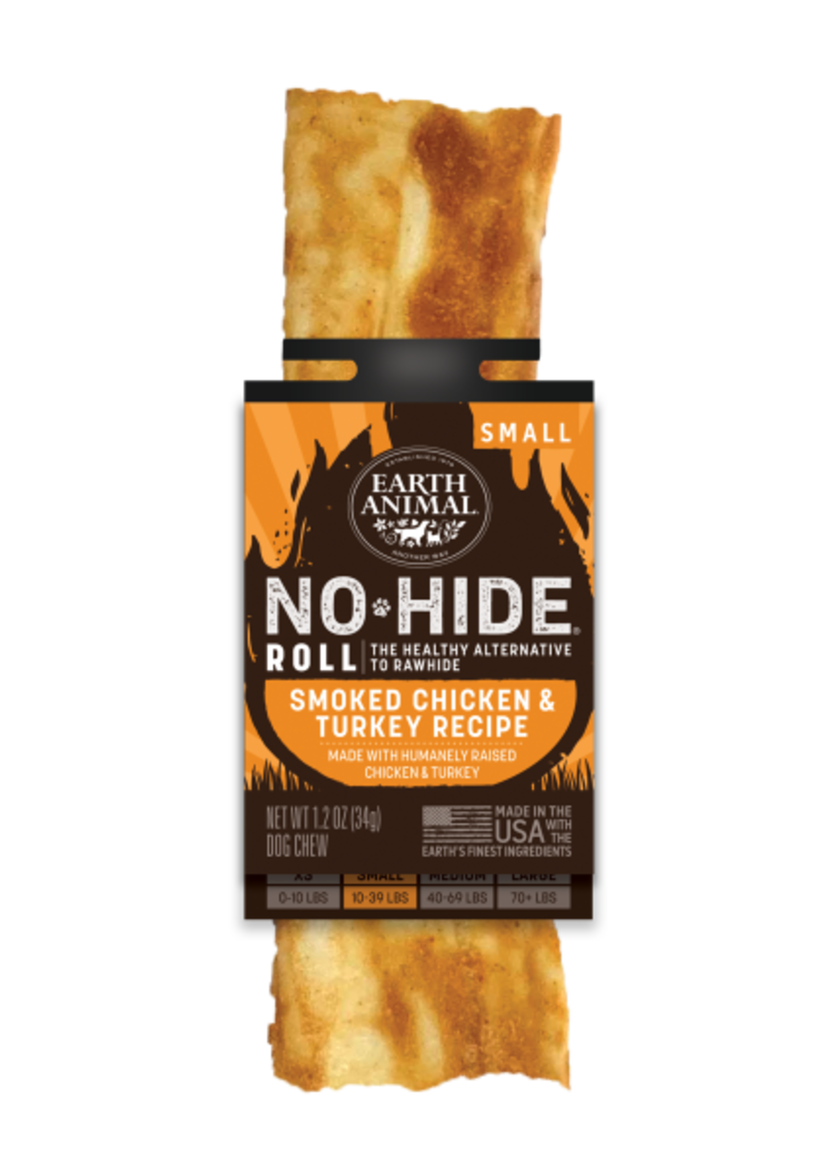 Earth Animal Earth Animal Dog NoHide Chew BBQ Smoked Chkn&Trky Small 1pk