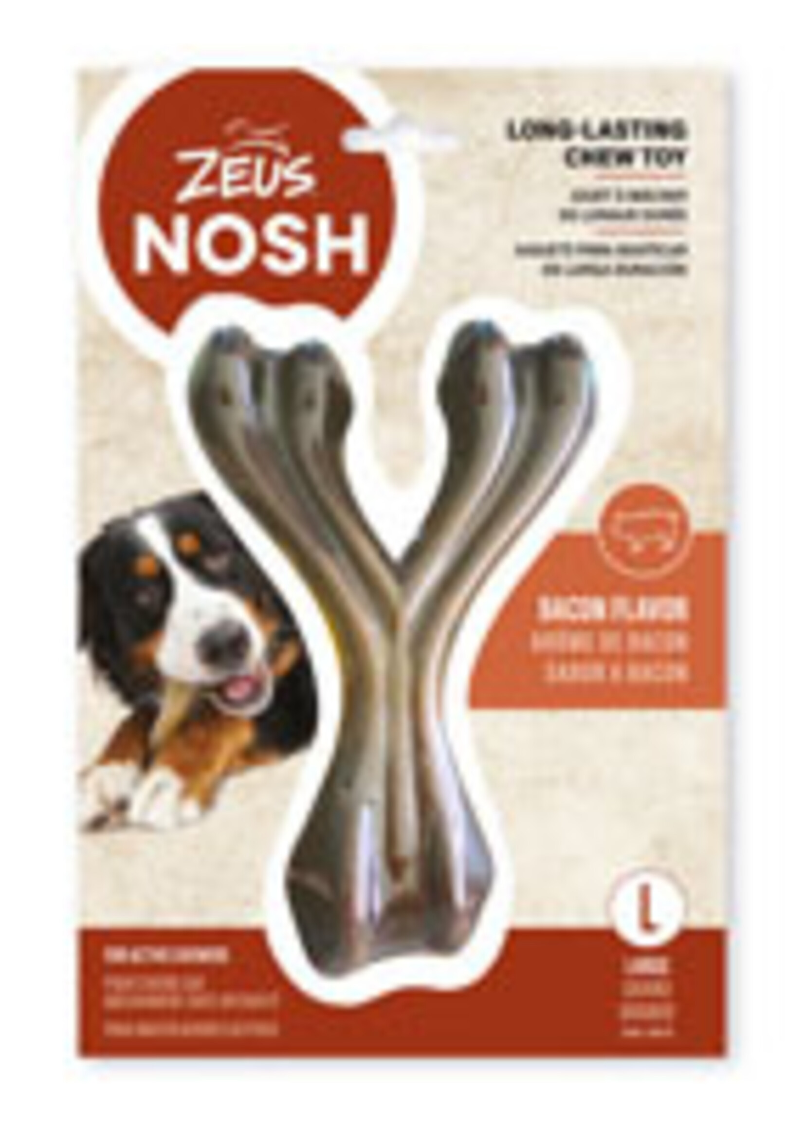 Zeus Zeus Nosh Strong Chew Bone for Active Chewers, Chicken, Large