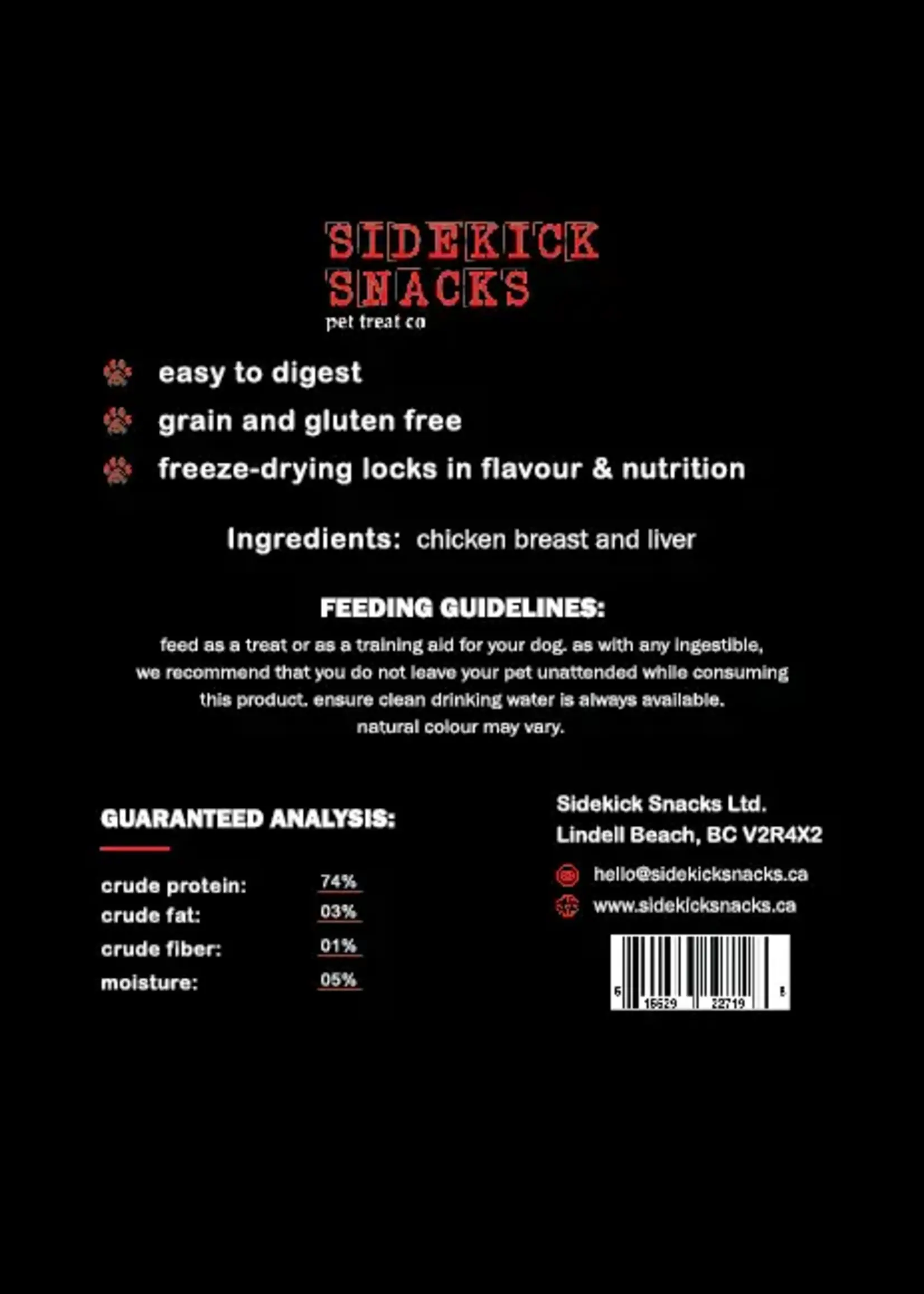 Sidekick Snacks Sidekick Dog Chicken Chunks 3oz