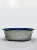 Baxter & Bella Hammered Bowl - Metallic Blue & Grey S