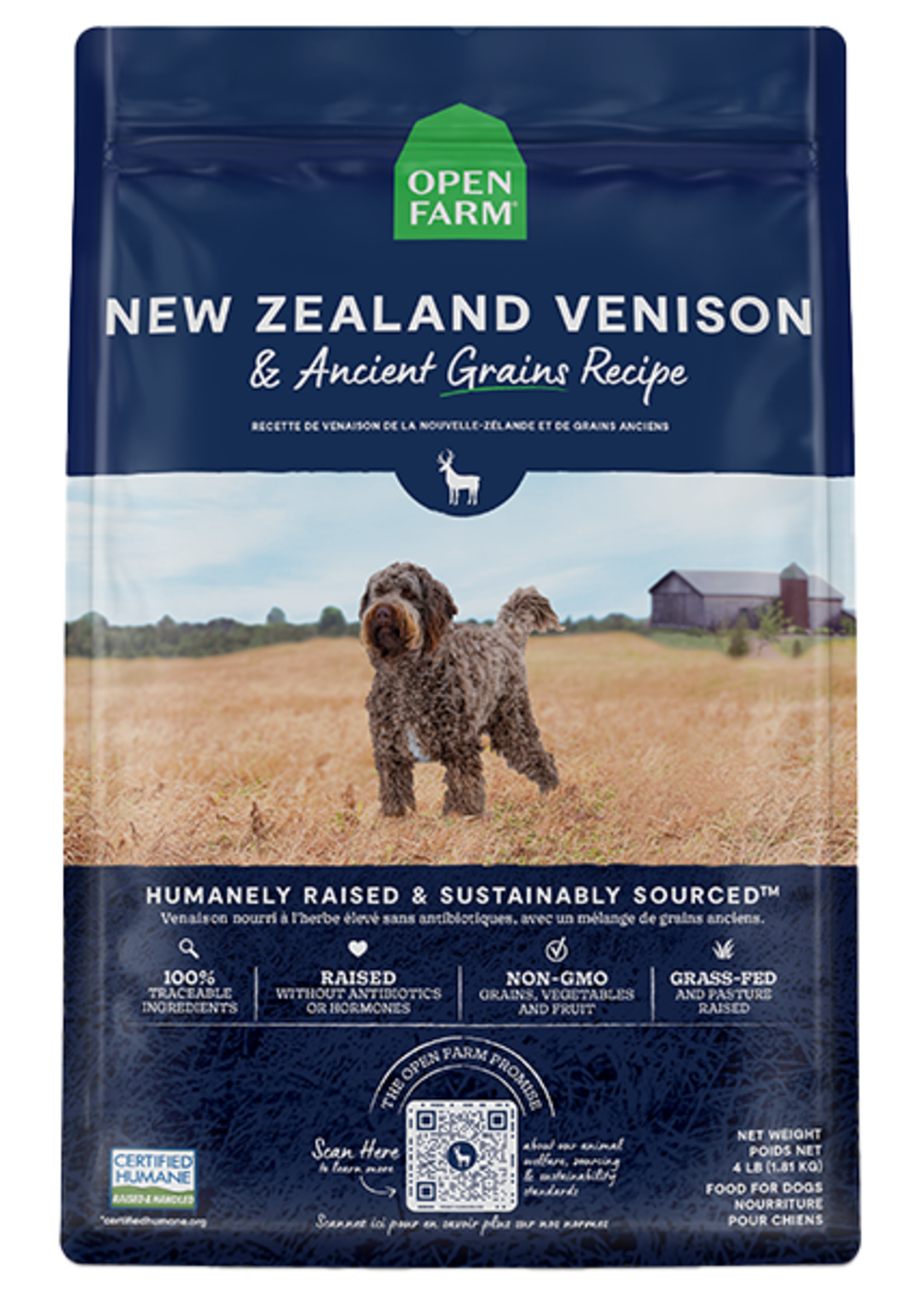 Open Farm Open Farm Dog Ancient Grain New Zealand Venison 22 lb