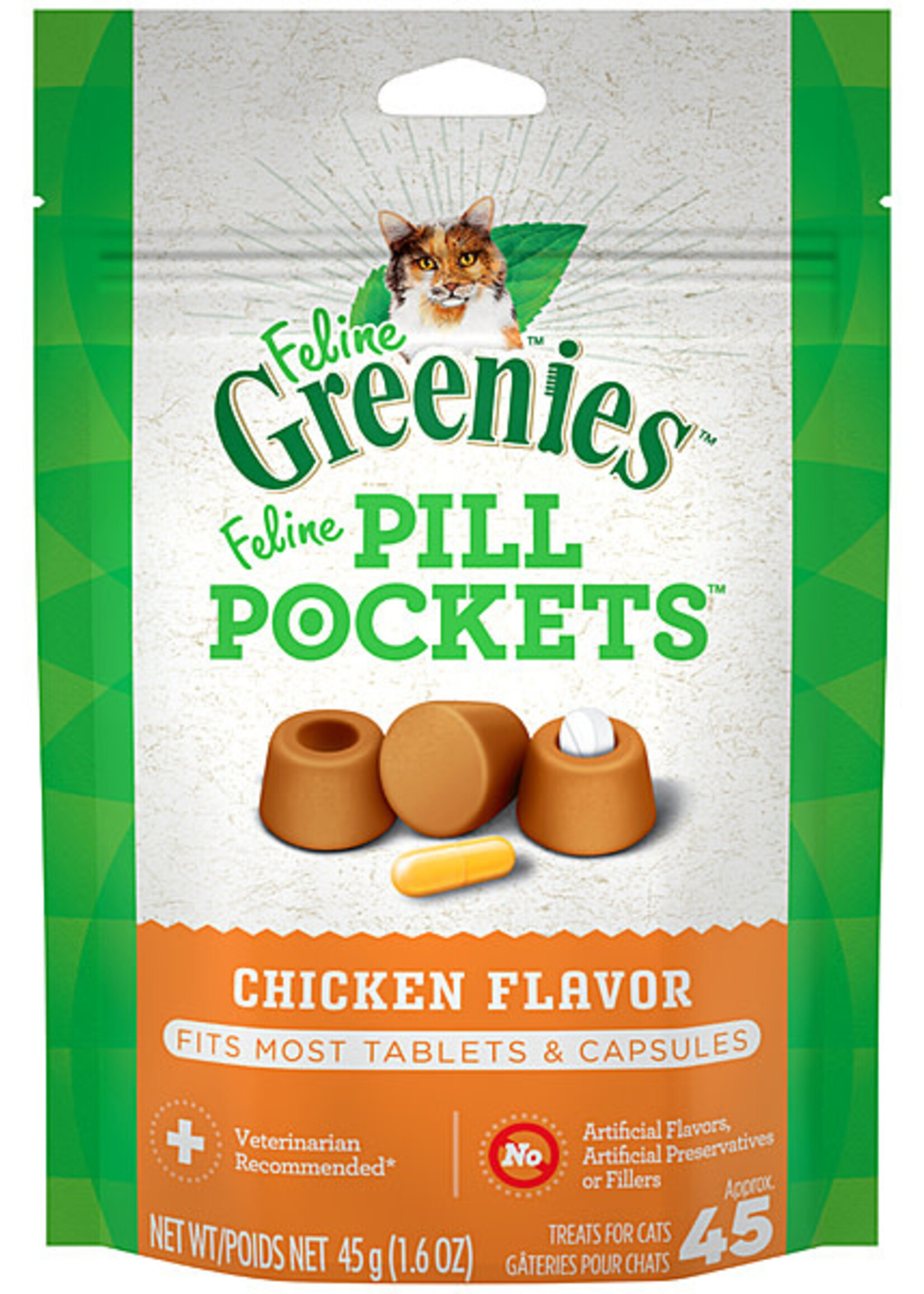 Greenies Greenies Pill Pockets Cat Chicken 1.6OZ