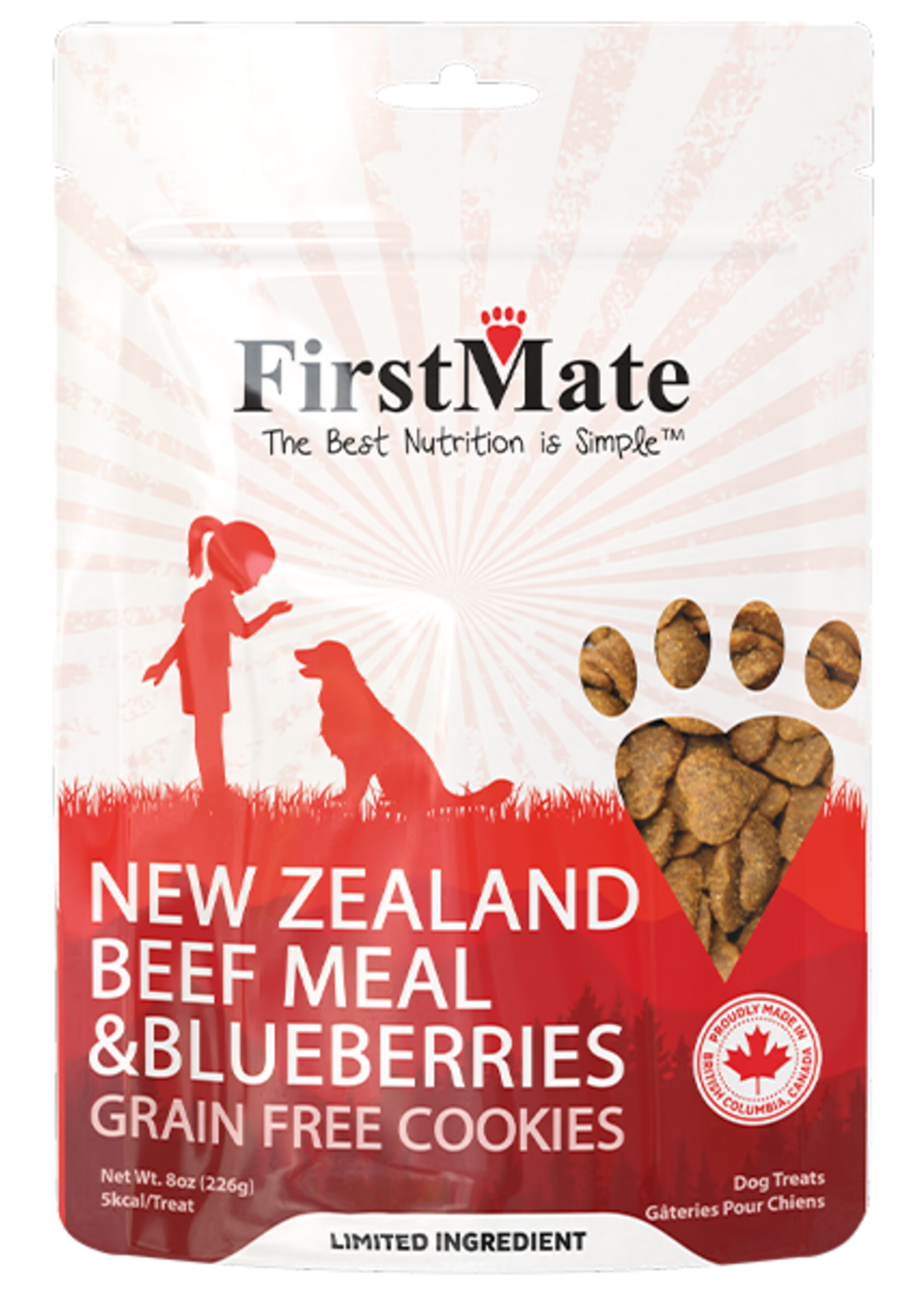 First Mate FirstMate Dog Treats GF Cookies Beef&Blueberries 8 oz