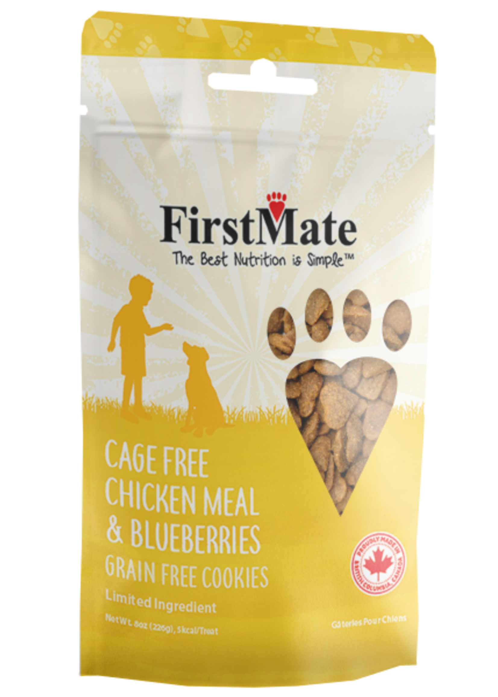 First Mate FirstMate Dog Treats GF Cookies Chicken & Blueberries 8 oz