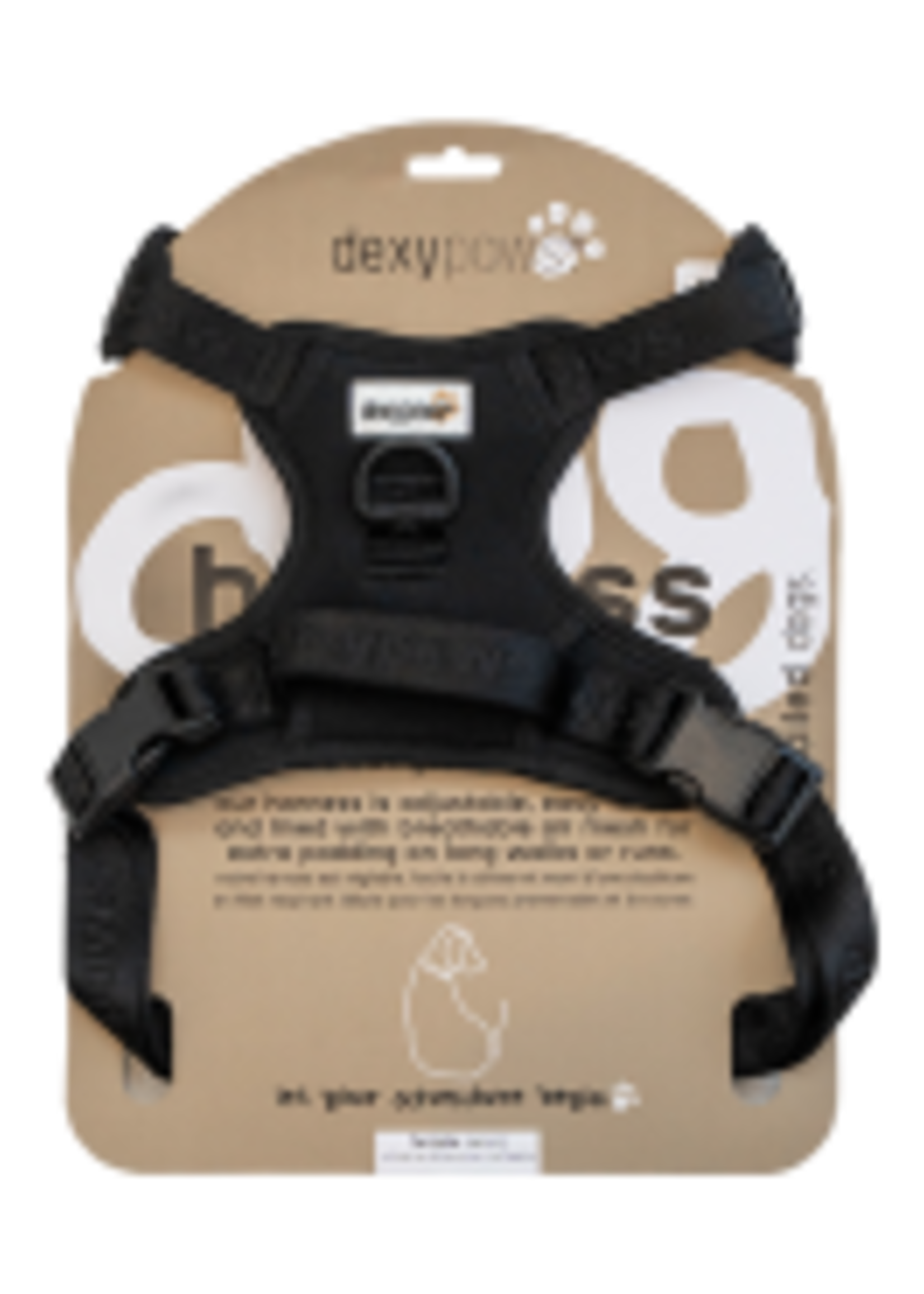 DexyPaws Dexyp No-Pull Dog Harness - Black - M