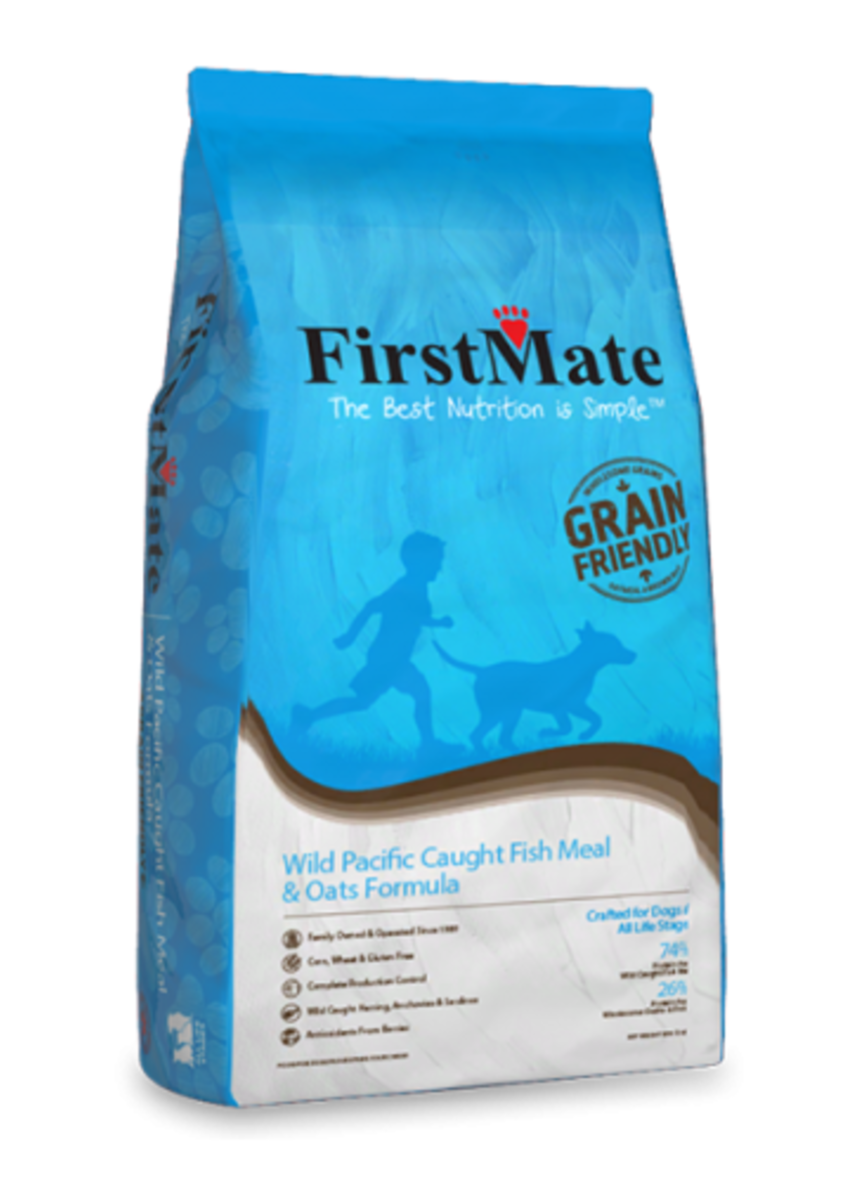 First Mate FirstMate Dog GFriendly Wild Pacific Caught Fish&Oats 25 lb
