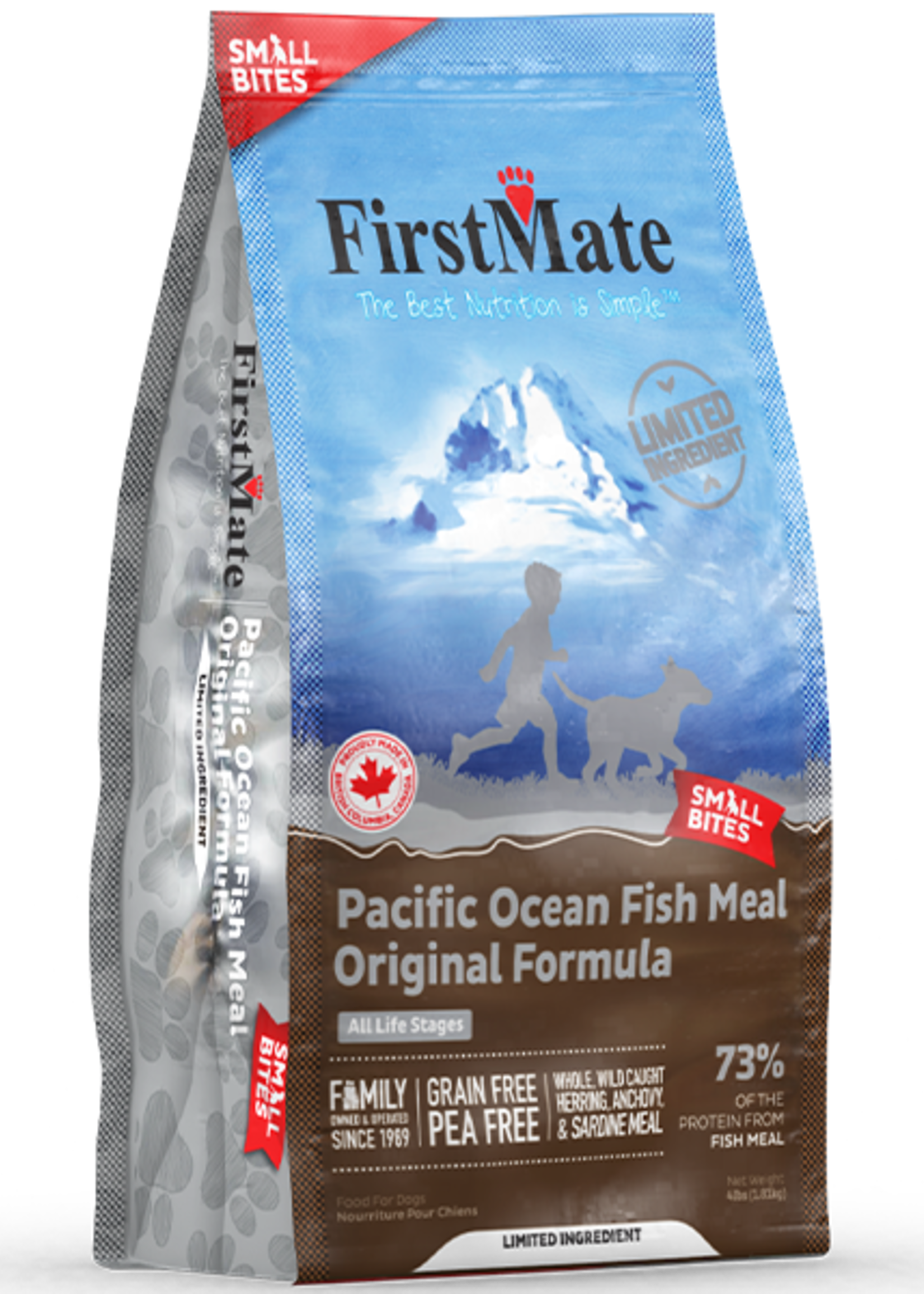 First Mate FirstMate Dog LID GF Pacific Ocean Fish Orig Sm Bites 4 lb