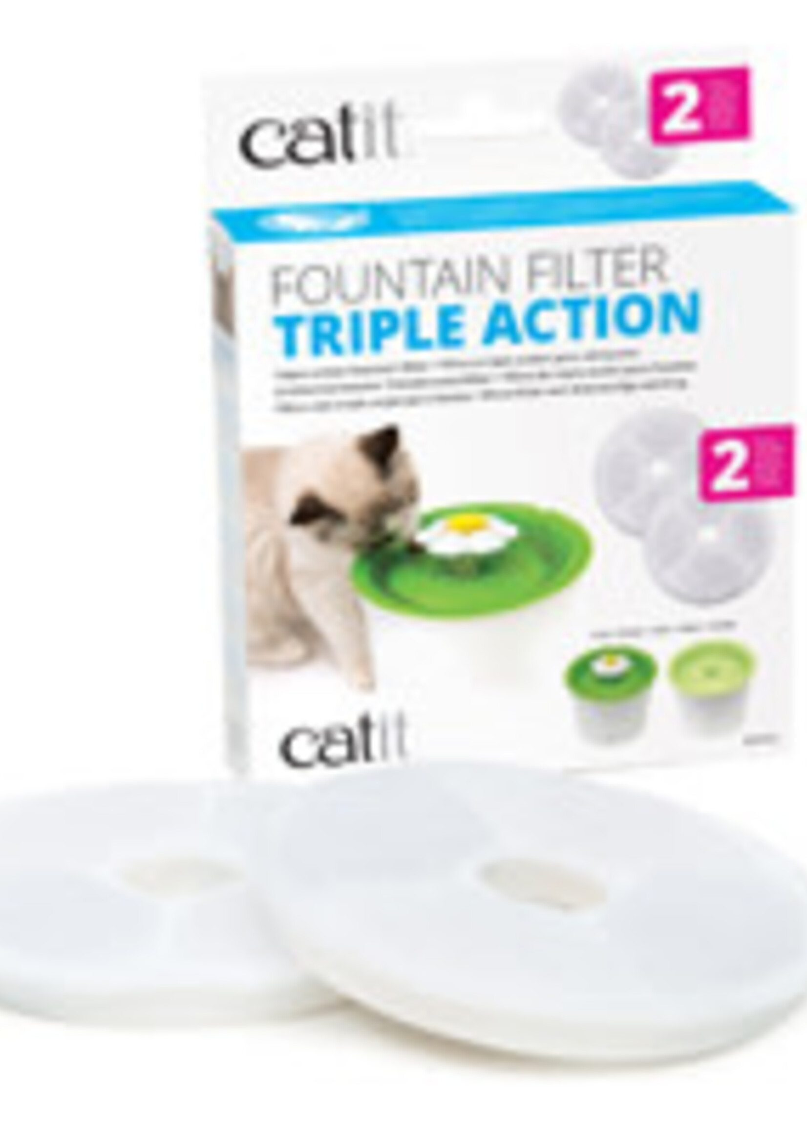 CatIt Catit Triple Action Fountain Filter - 2 pack