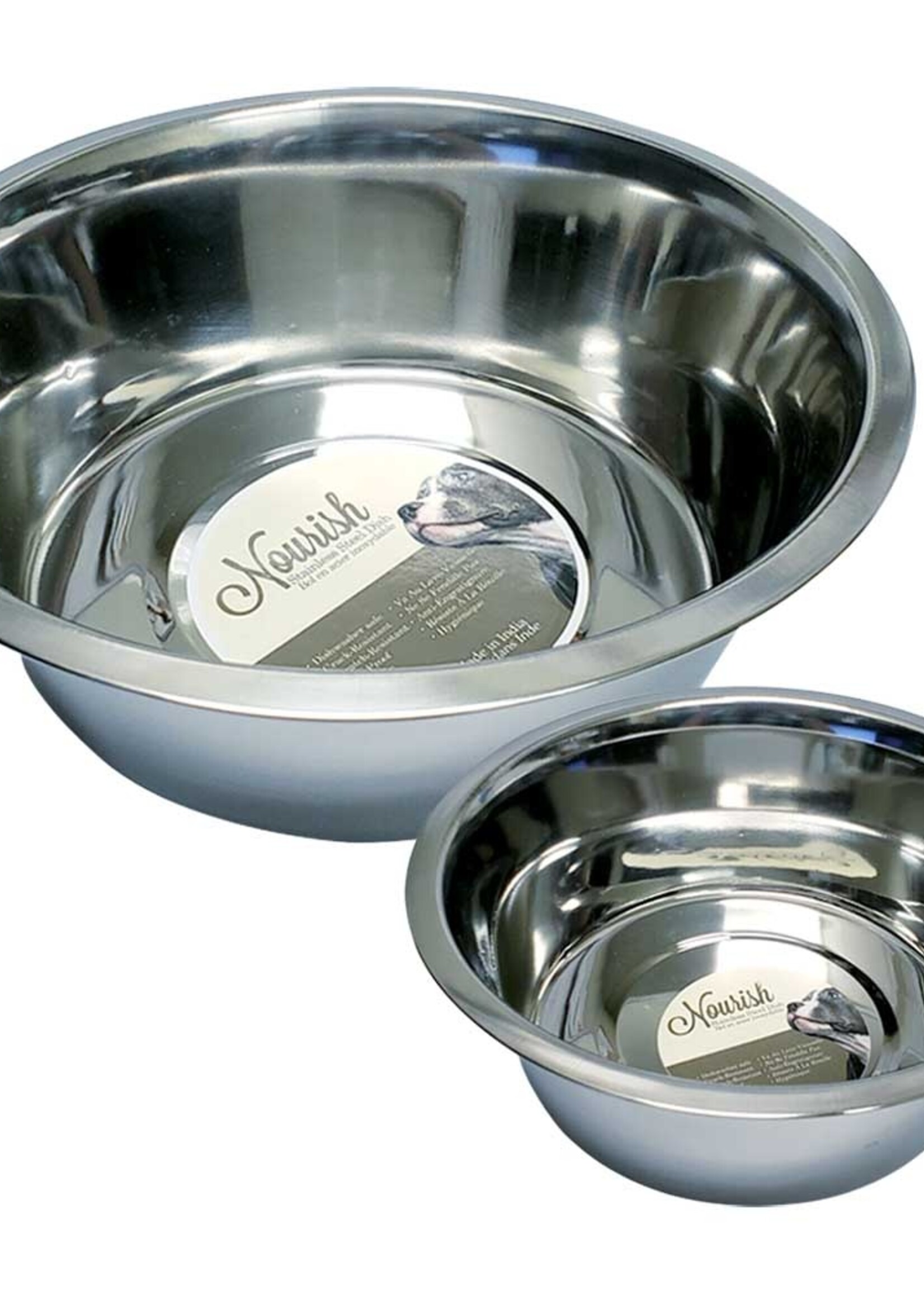 Nourish Stainless Steel Bowl  142 oz  4 L   11"