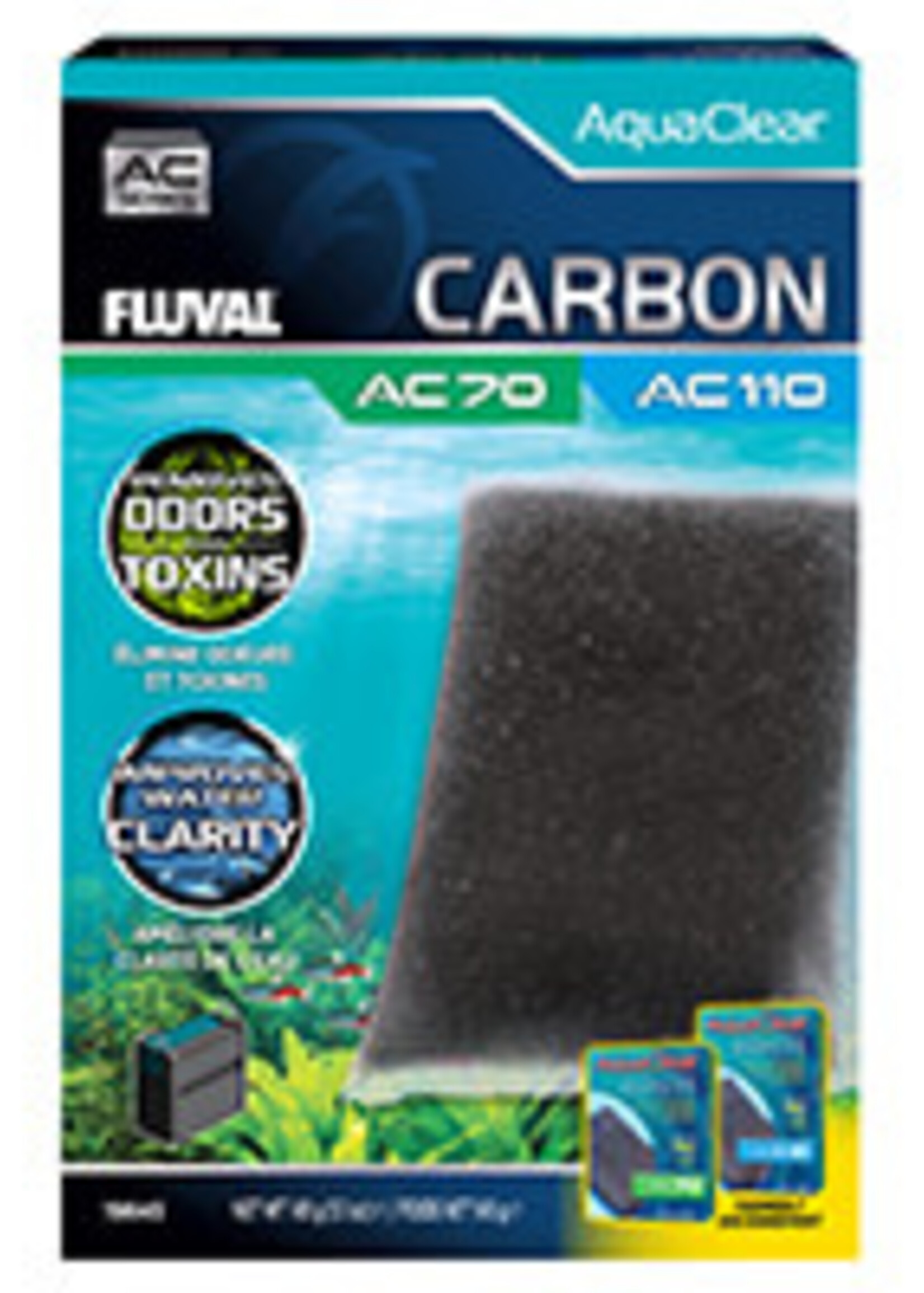 Fluval Carbon for AquaClear AC70/AC110 Power Filter, 5.1 oz / 145 g