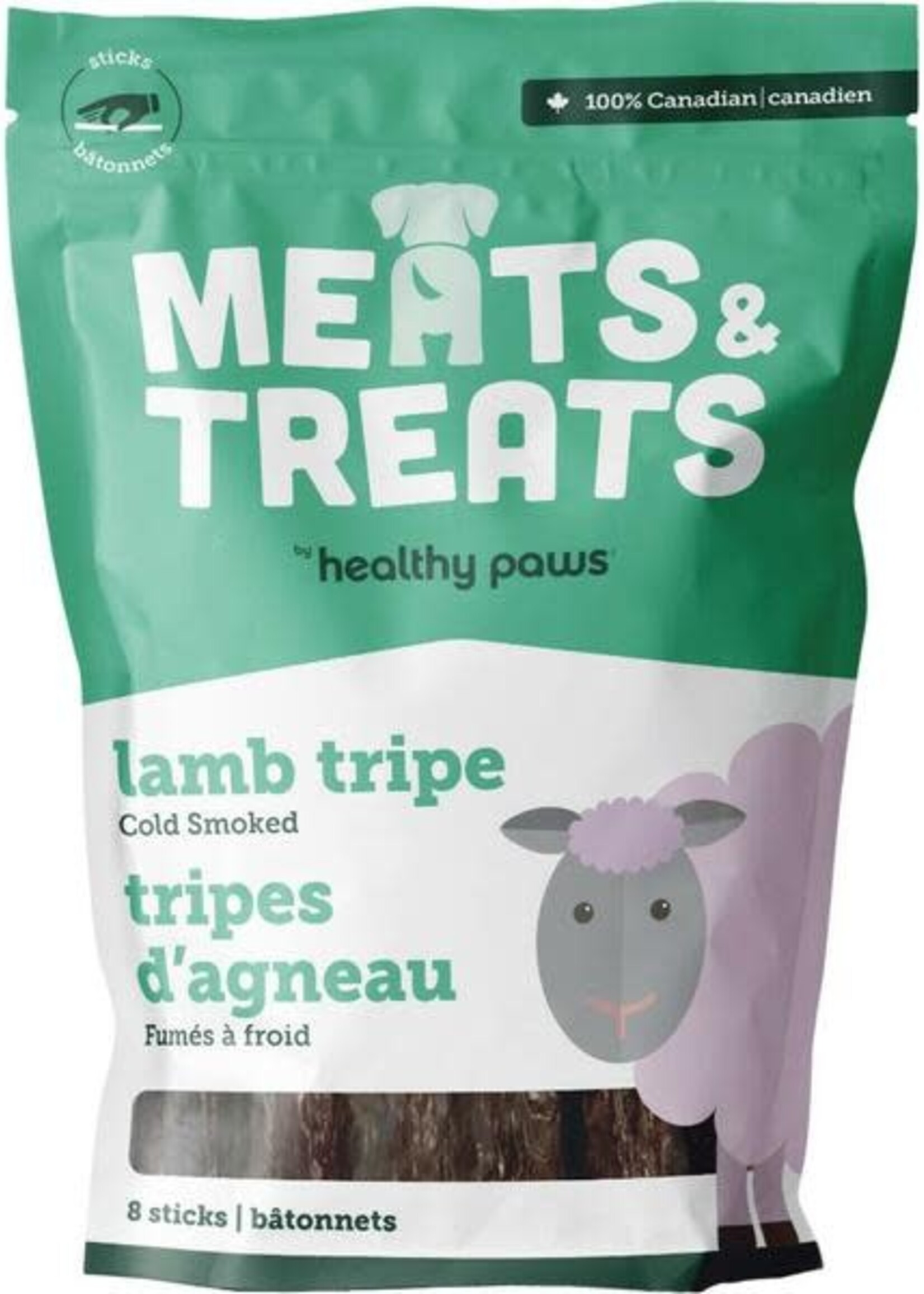 Healthy Paws Cold Smoked Tripe Sticks Lamb 8PK