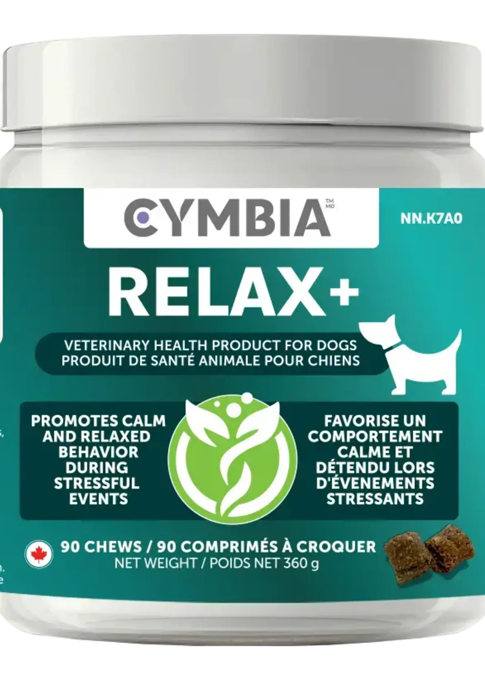 Cymbia Relax+ Calming Chews for Dogs | Anxiety & Stress Relief -90 chews