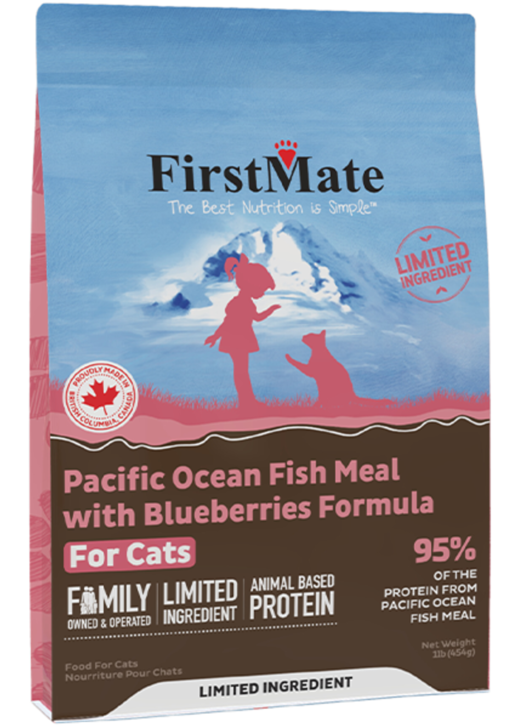 First Mate FirstMate Cat LID GF Pacific Ocean Fish/Blueberries 1lb
