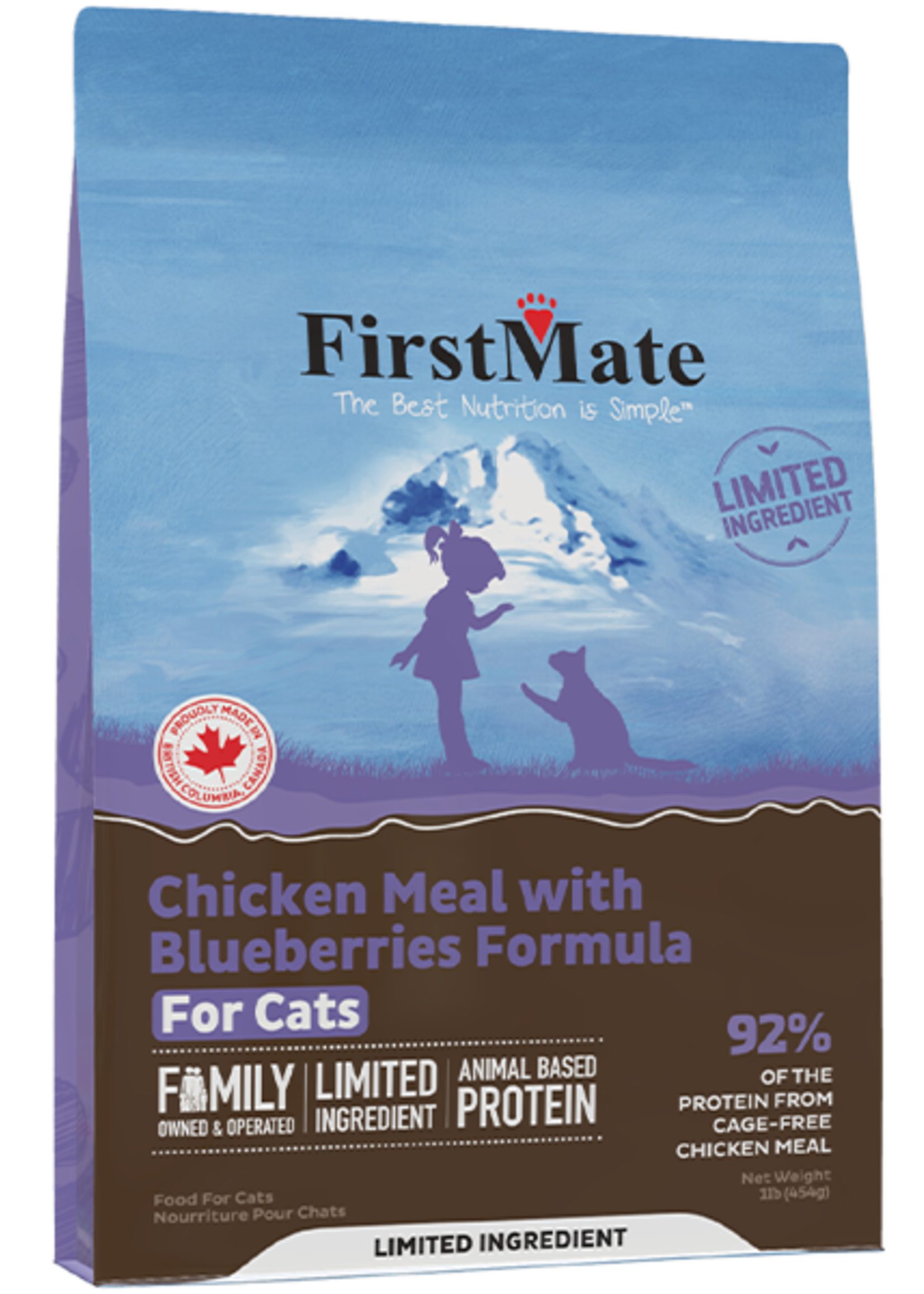 First Mate FirstMate Cat LID GF Chicken/Blueberries 1lb