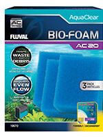 Fluval Bio-Foam for AC20 AquaClear Power Filter, 3-Pack