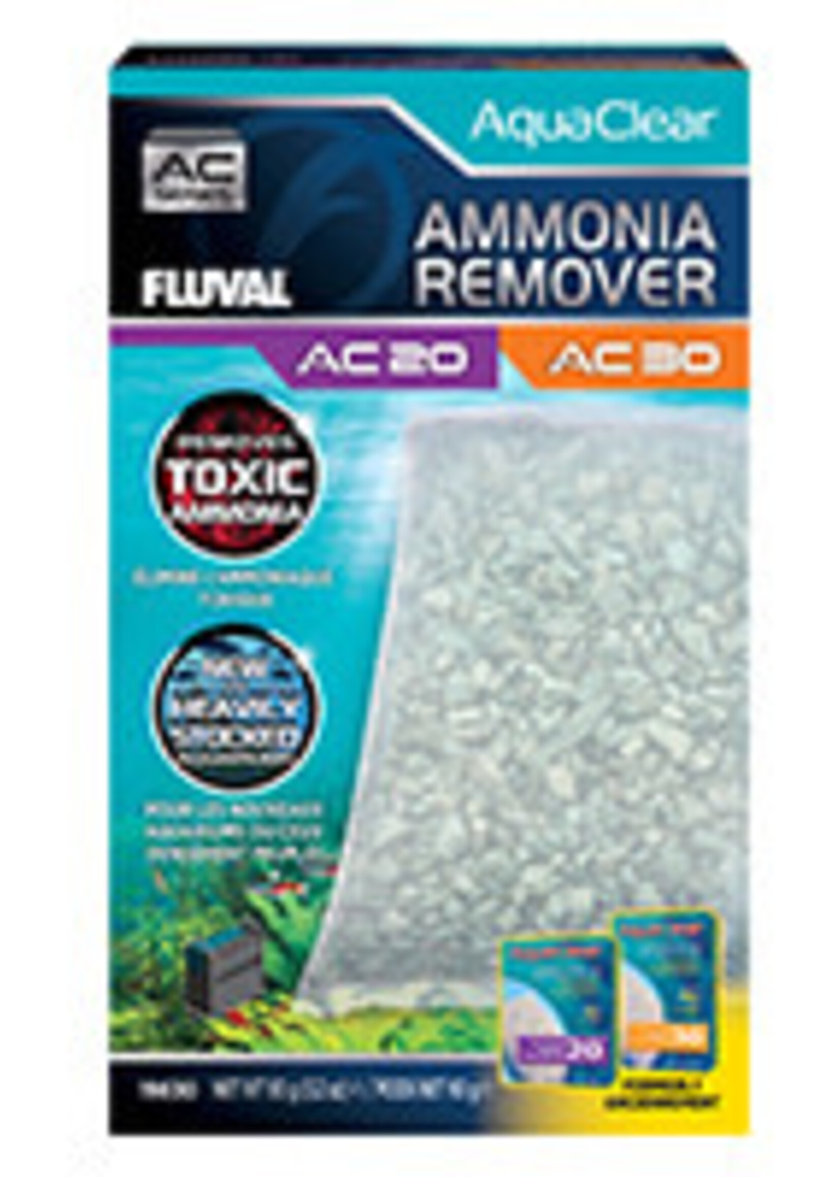 Fluval Ammonia Remover for AquaClear AC20/AC30 Power Filter, 3.2 oz / 90 g