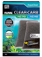 Fluval Clear-Carb for AquaClear AC70/AC110 Power Filter, 10.8 oz / 310 g, 2-Pack