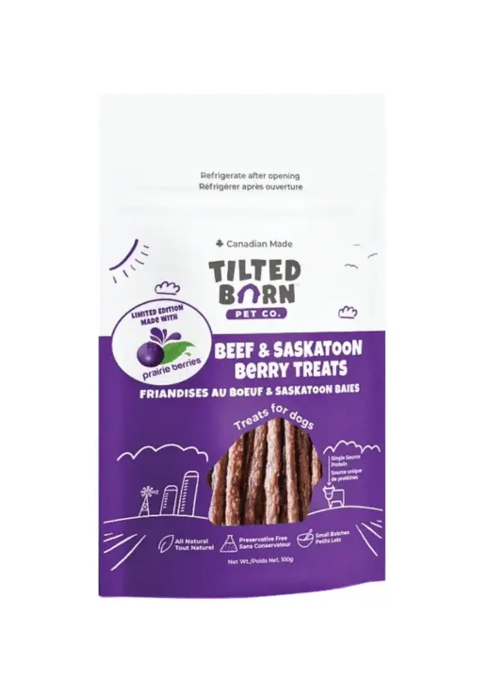 Tilted Barn Farm Fresh Beef & Saskatoon Treats