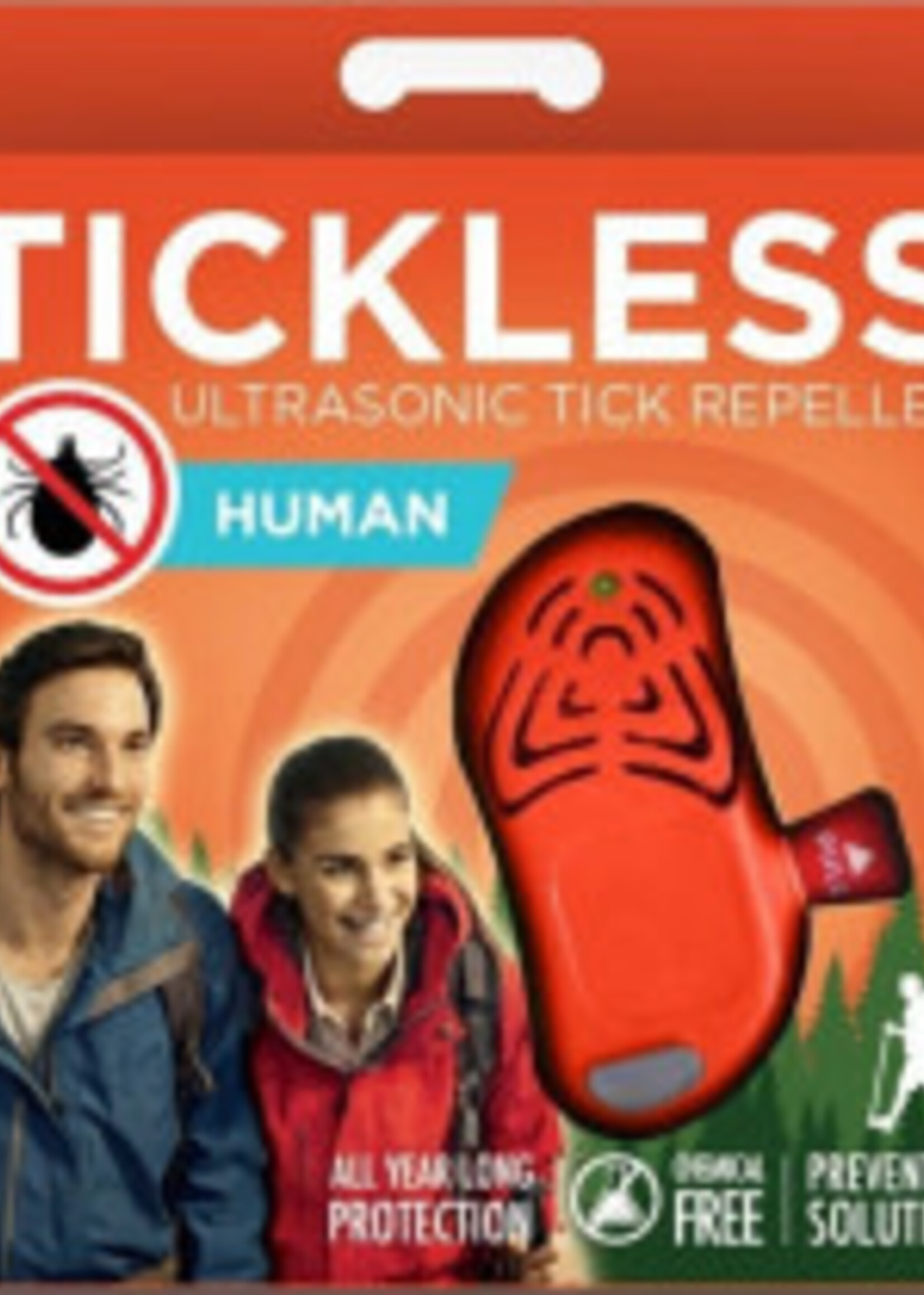 Tickless Tickless Ultrasonic Tick & Flea Repellent. - Human - Orange Clip-on