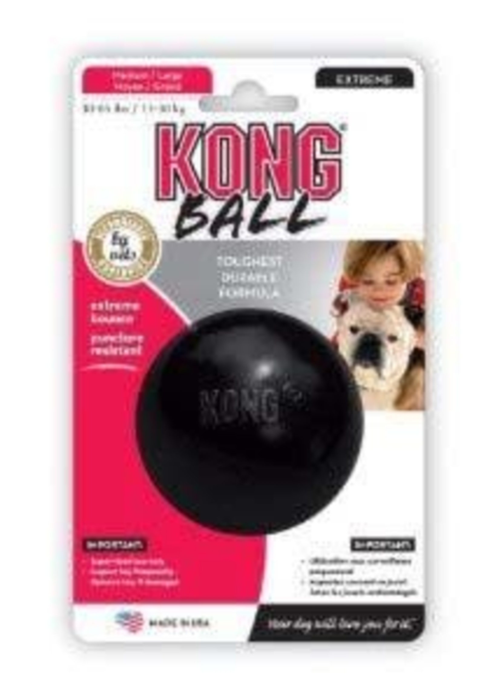 Kong Extreme Ball Black Medium/Large