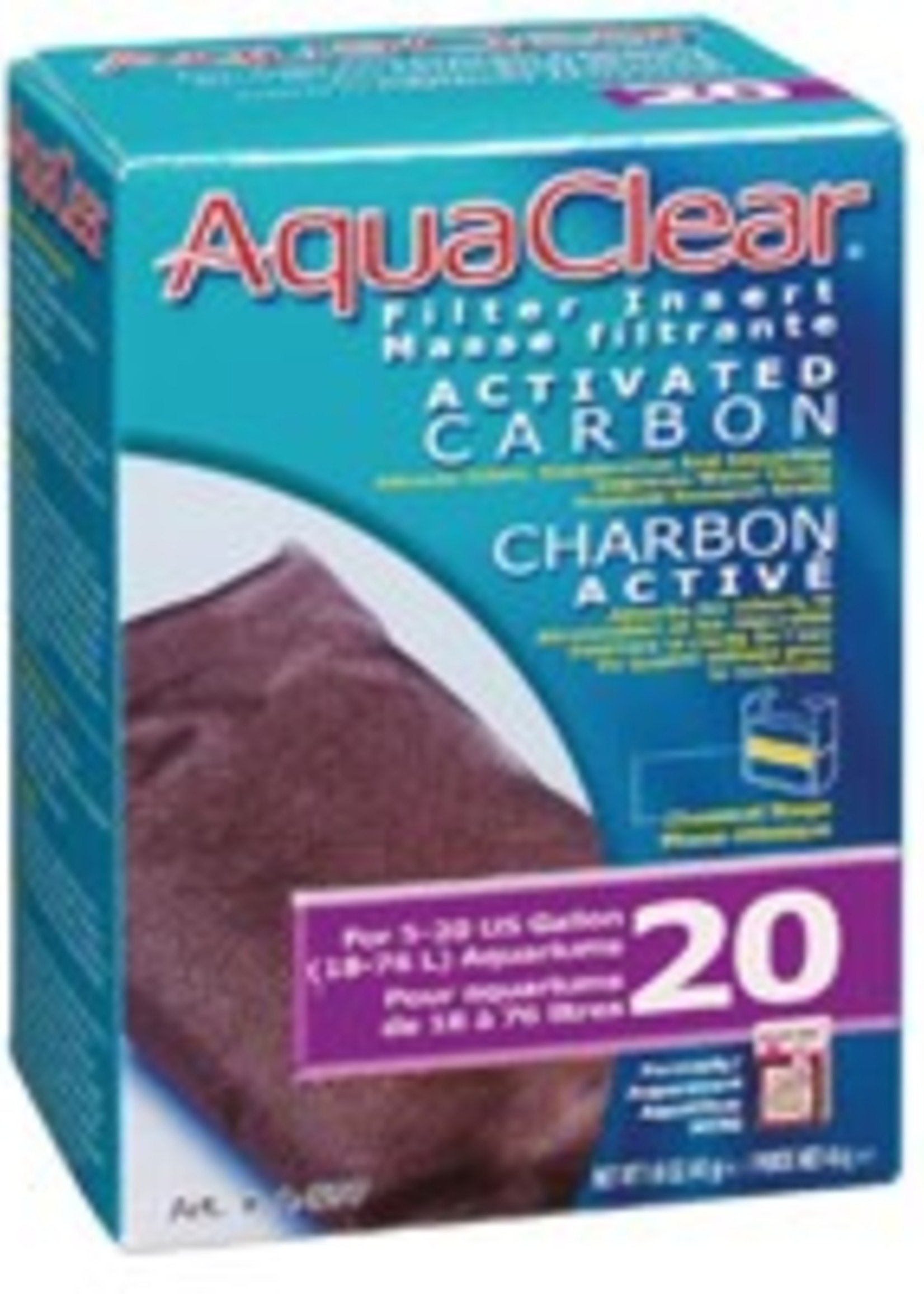 AquaClear 20 Activated Carbon Filter Insert, 45 g (1.6 oz)