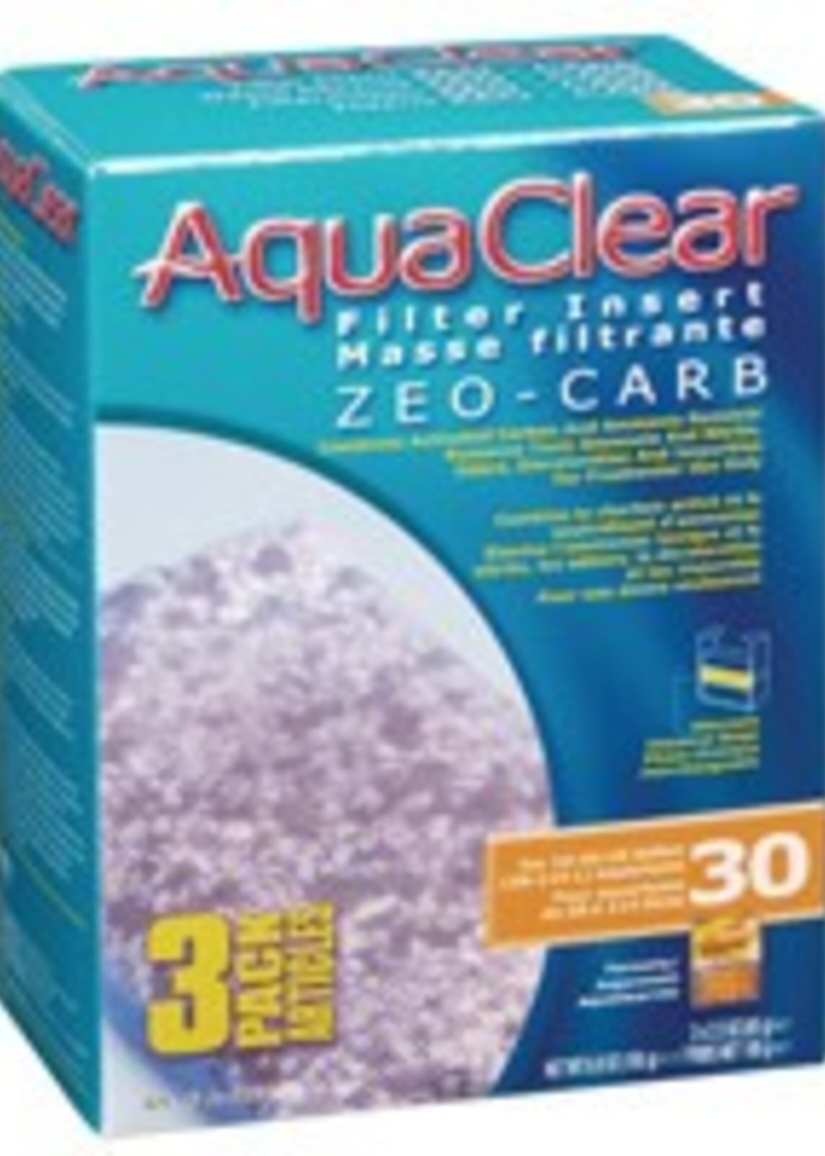 AquaClear 30 Zeo-Carb Filter insert, 3 pack, 195 g (6.9 oz )