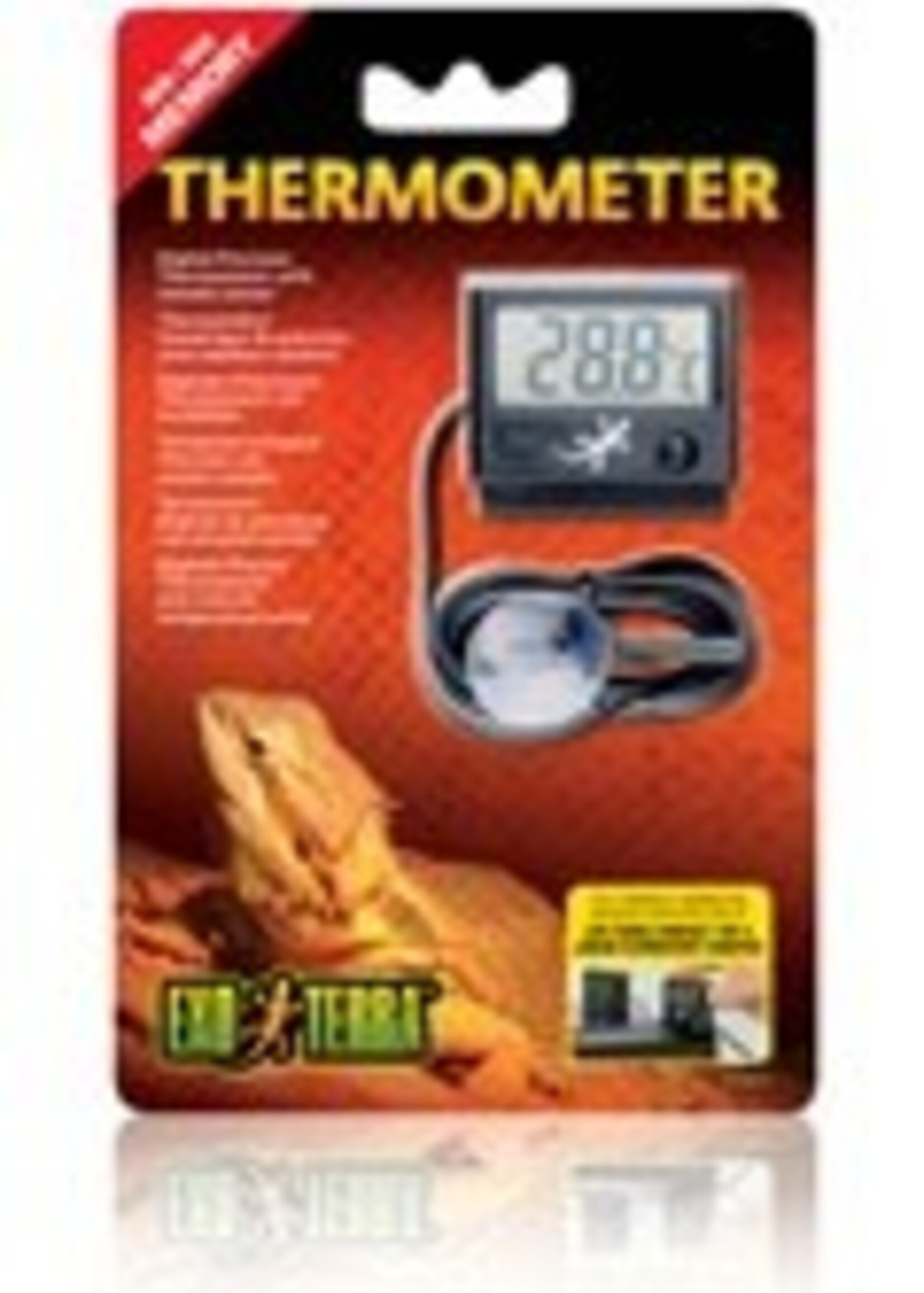 Exo Terra Digital Thermometer w/Probe, C&F