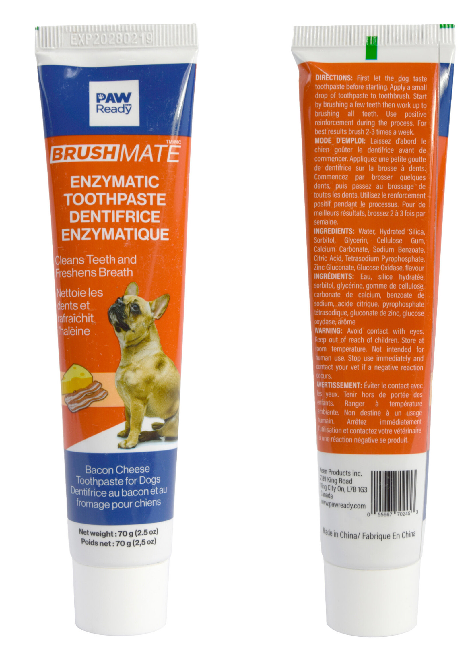 Paw Ready Paw Ready Enzymatic BrushMate Toothpaste - Bacon Cheese