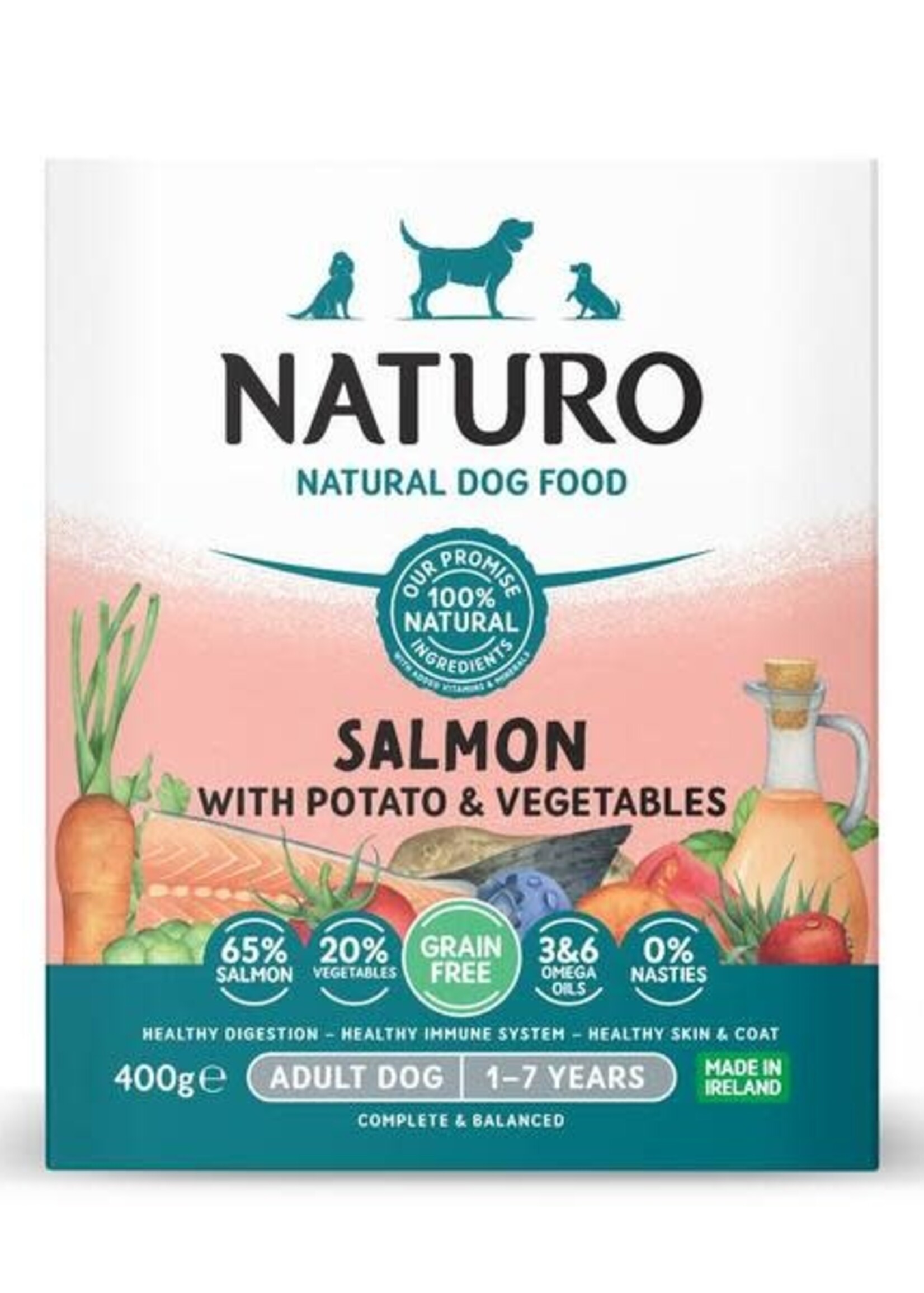 Naturo Adult GF Salmon w/ Potato & Vegetables 400GM