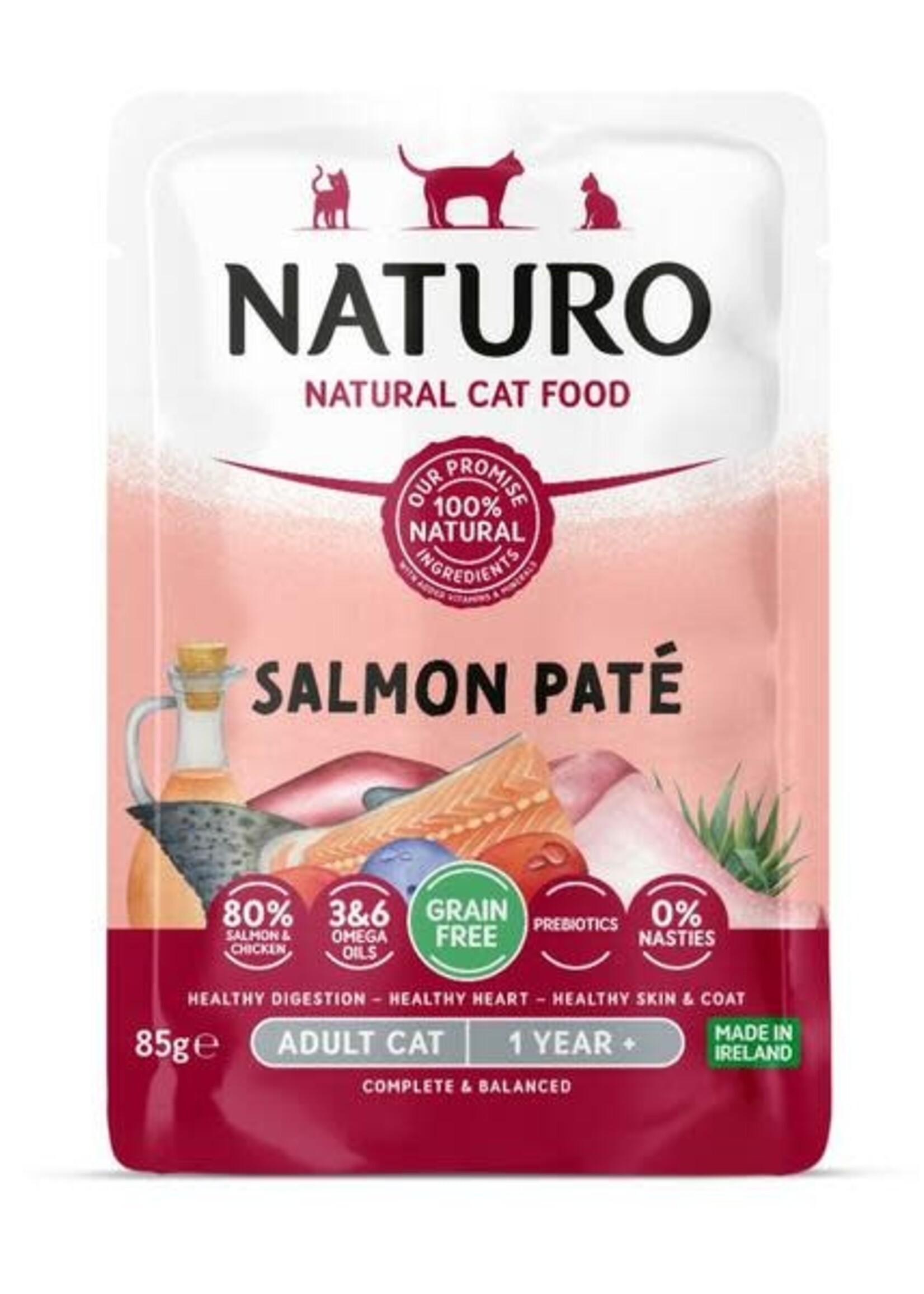 Naturo Salmon Paté Pouch  85GM | Cat
