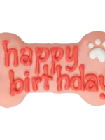 Bosco and Roxy Pink Happy Birthday 6" Bone