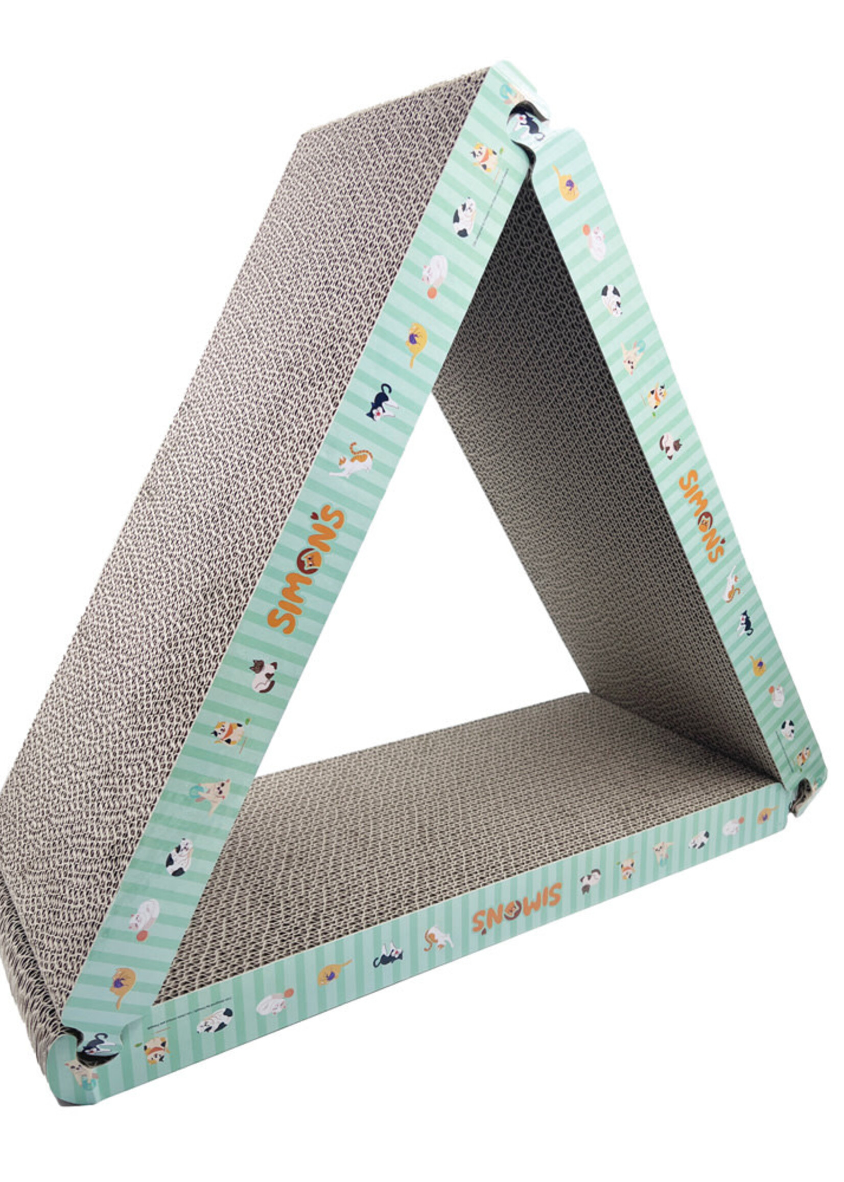 Simon's SIMONS Corrugated Tri-Cat Scratcher Lounger w/Catnip 18 X 18 X 18 Width 8.25 in