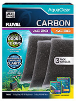 Fluval Carbon for AquaClear AC20/30 Power Filter, 5.4 oz / 150 g, 3-Pack