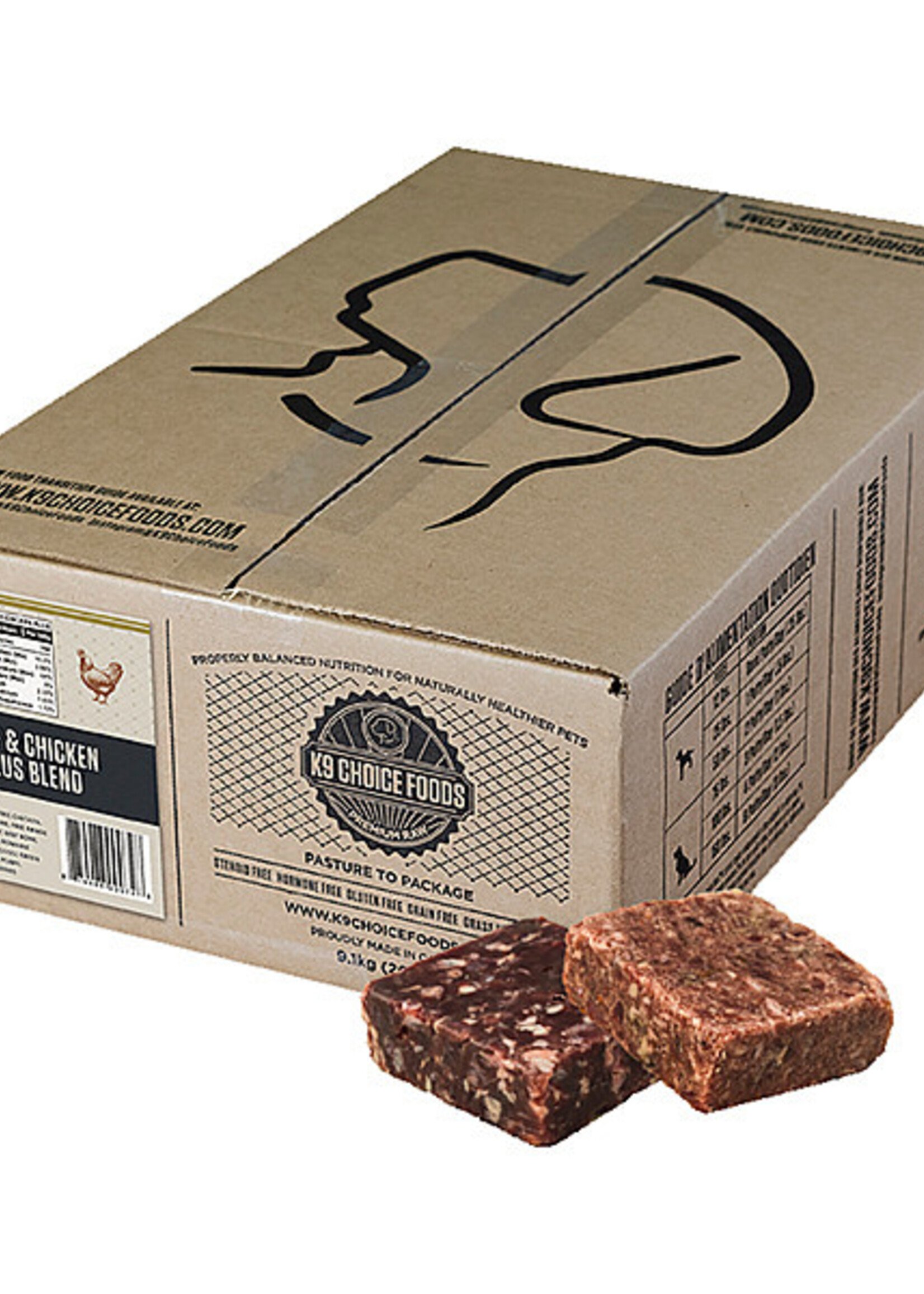 K9 Choice Frozen-CompleteCuisine Chick&Beef 20LB