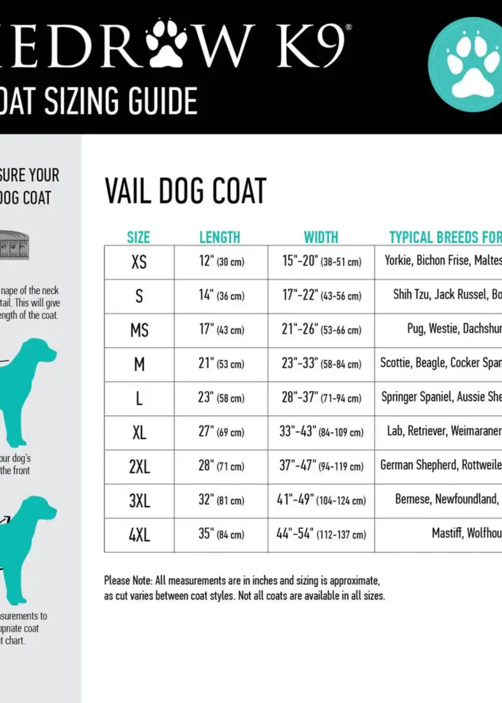 Shedrow K9 Shedrow K9 Vail Dog Coat Black L