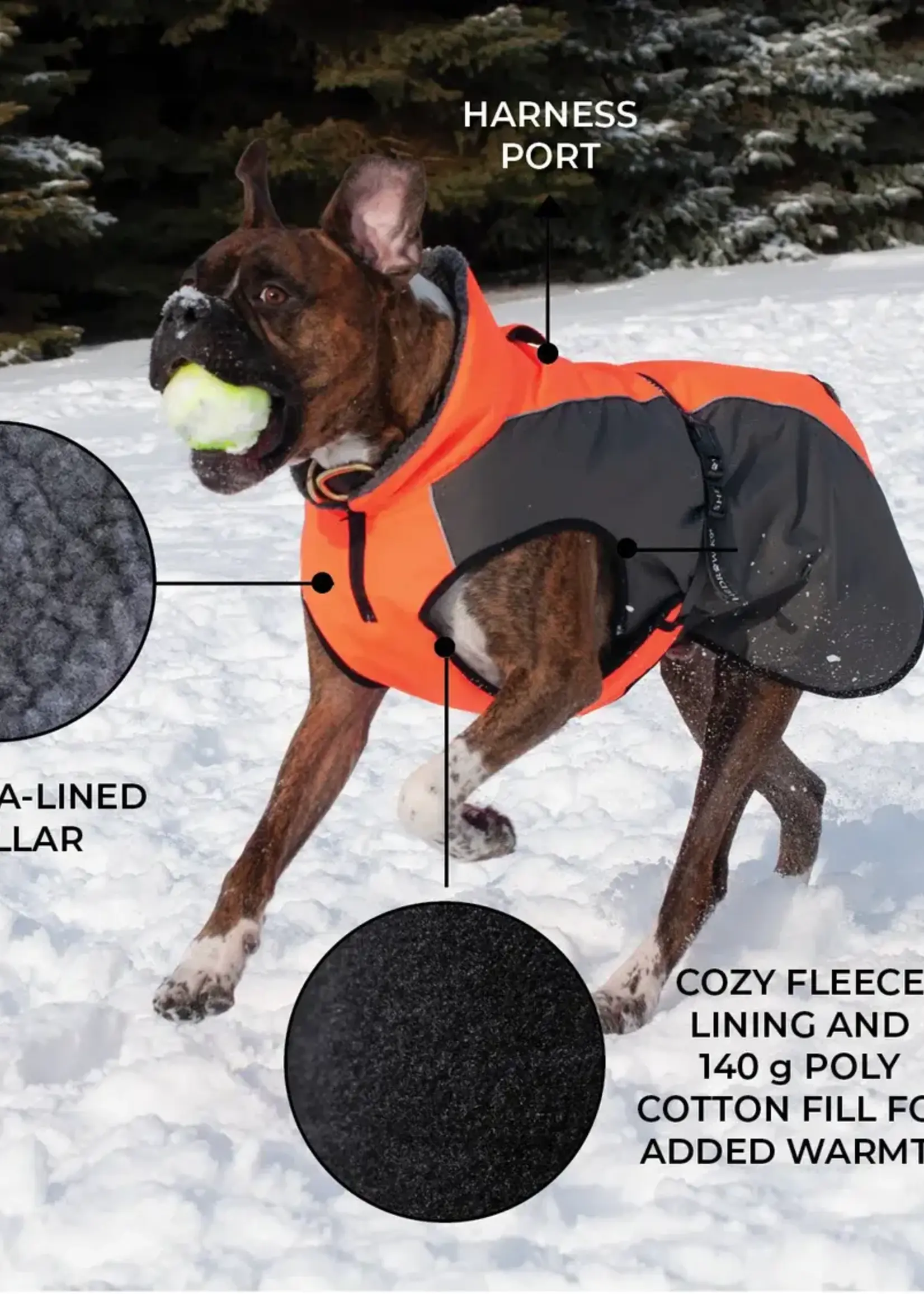 Shedrow K9 Shedrow K9 Chinook Dog Coat Orange L