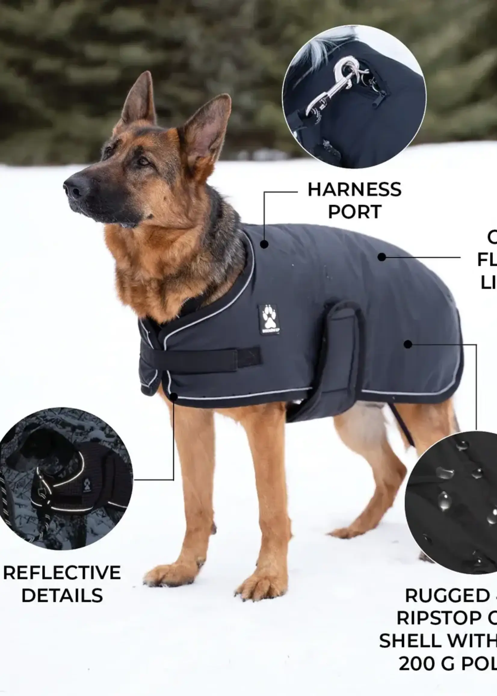 Shedrow K9 Shedrow K9 Vail Dog Coat Black L