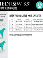 Shedrow K9 Shedrow K9 Brentwood Cable Knit Dog Sweater Skipper Blue MS