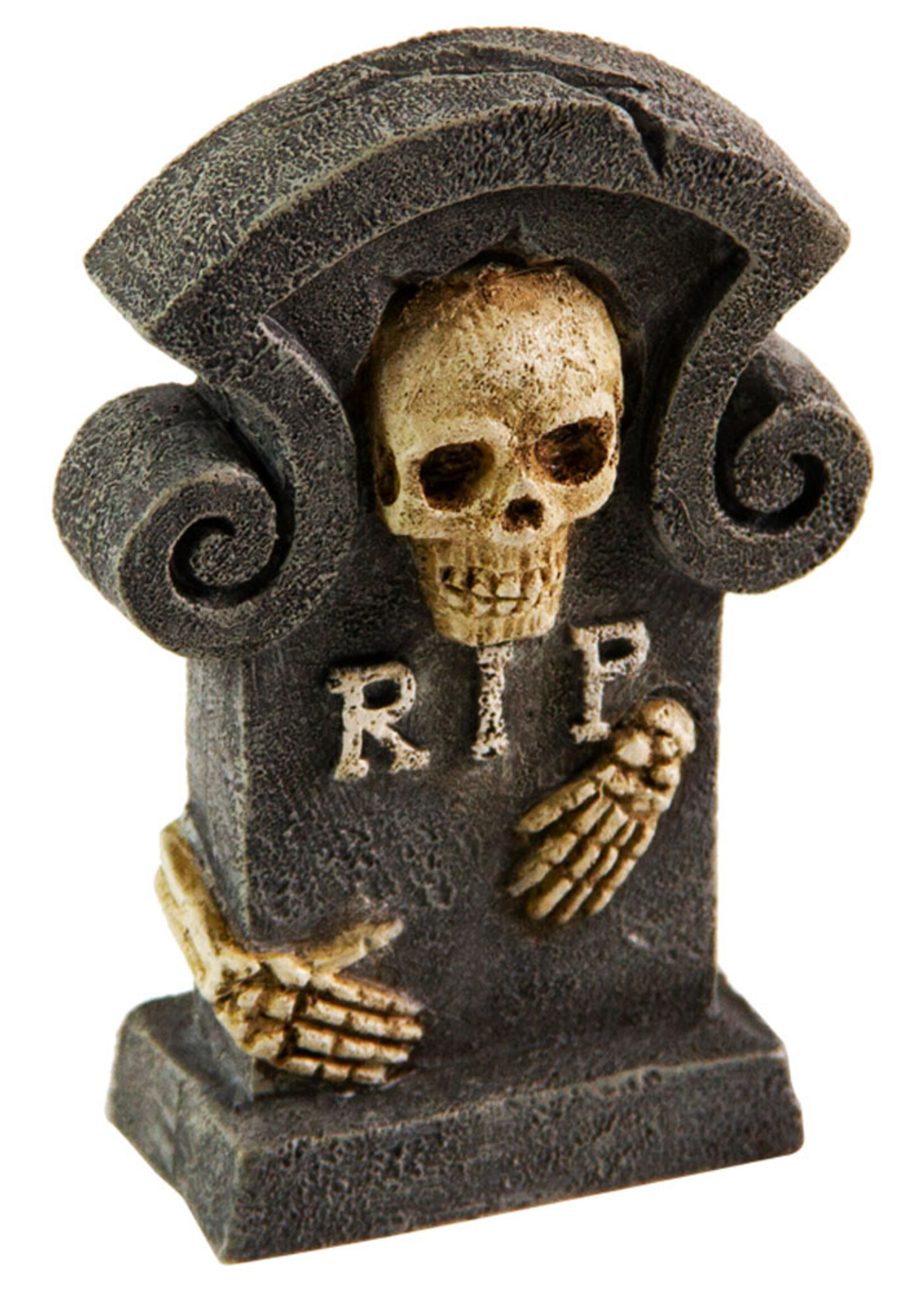 Aqua-Fit AQUA-FIT Polyresin Skull Tombstone 2x1x3.5"