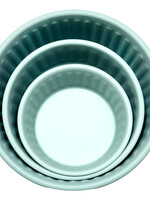 SST SST Powder-Coated Embossed Premium Antiskid Dog Bowl Teal 1800 mL