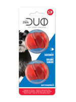 Zeus Zeus Duo Ball Dog Toy with Squeaker - Small - 2 pack - 5 cm (2 in)